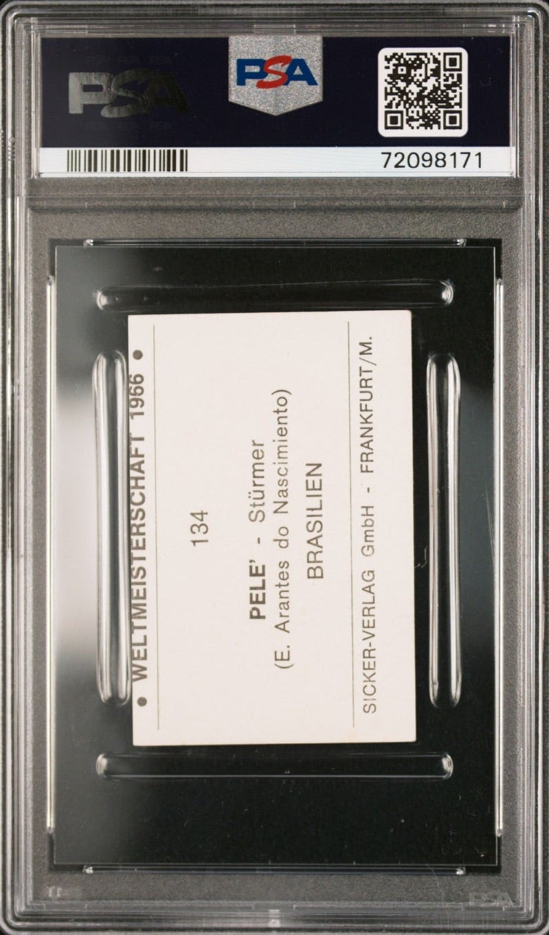1966 Sicker-Verlag Pelé RC World Cup #134 Brésil PSA 5