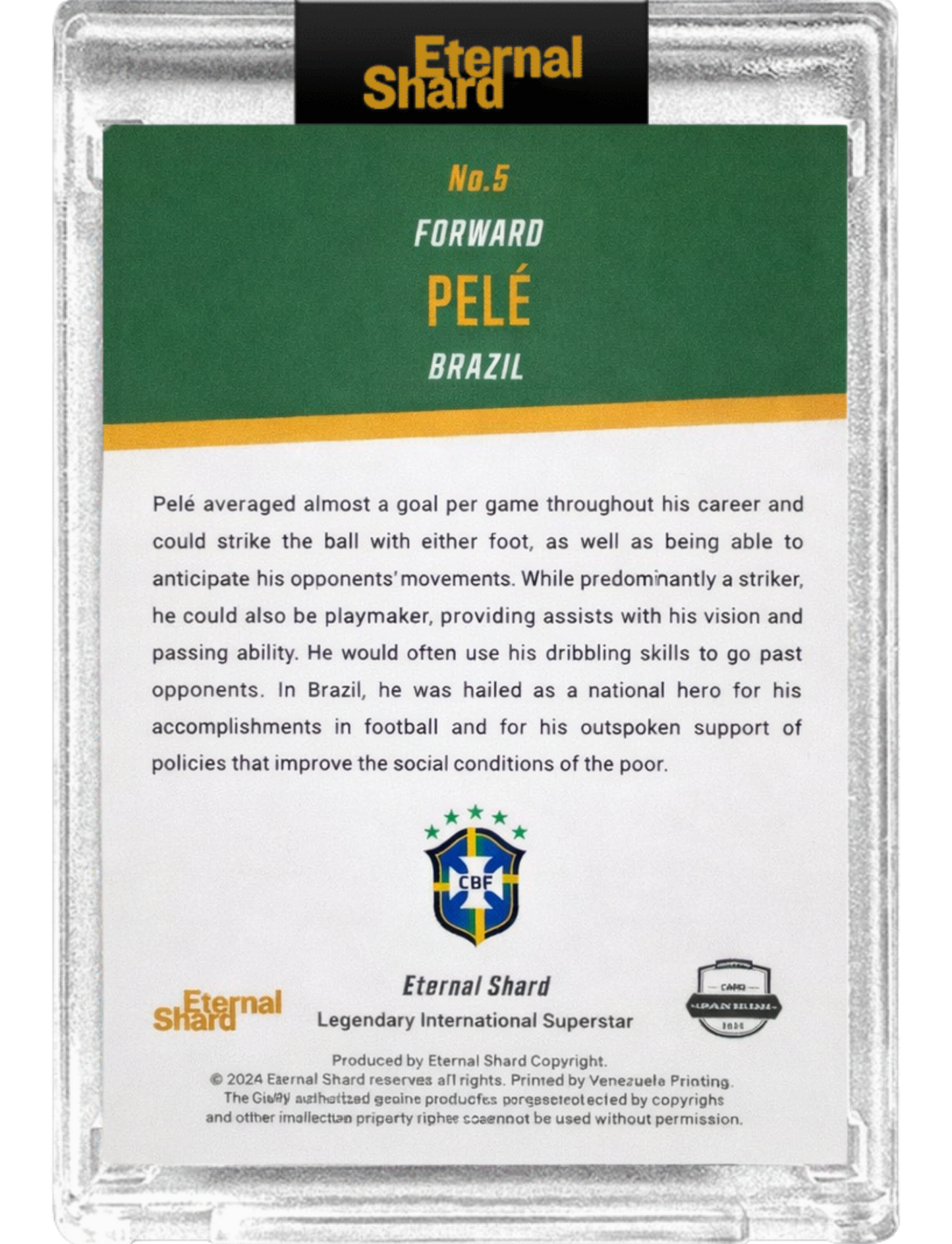 2025 Eternal Shard Legendary Superstar Pele #5 Brazil