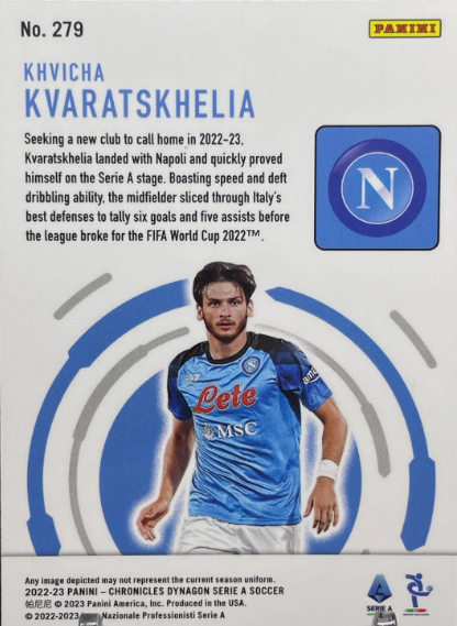 2022 Panini Chronicles Dynagon RC Khvicha Kvaratskhelia #279 Napoli