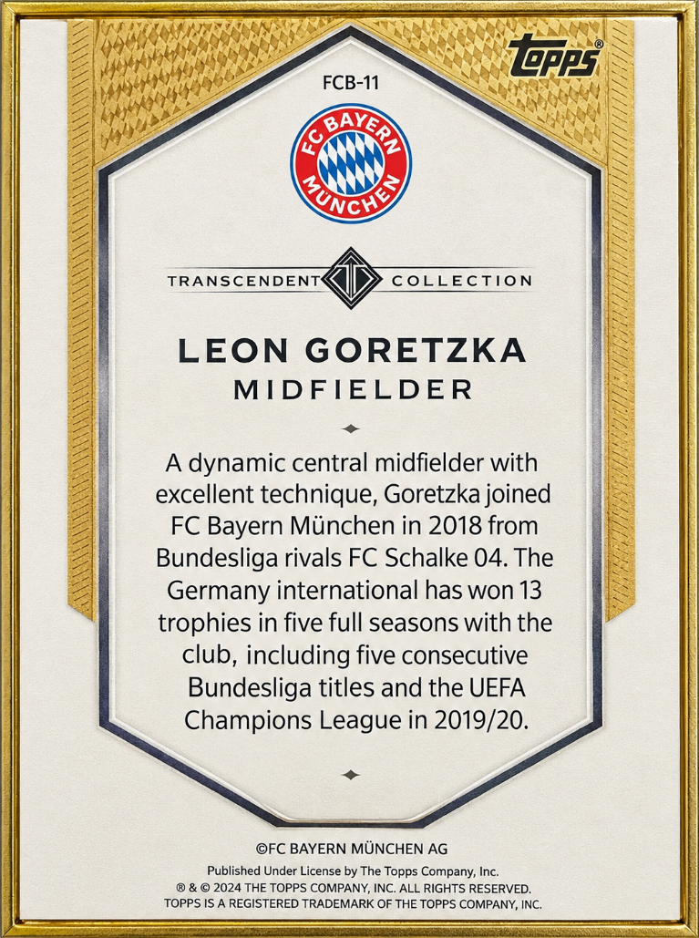 2023 Topps Transcendent Red /5 Leon Goretzka #FCB11 Bayern Munich