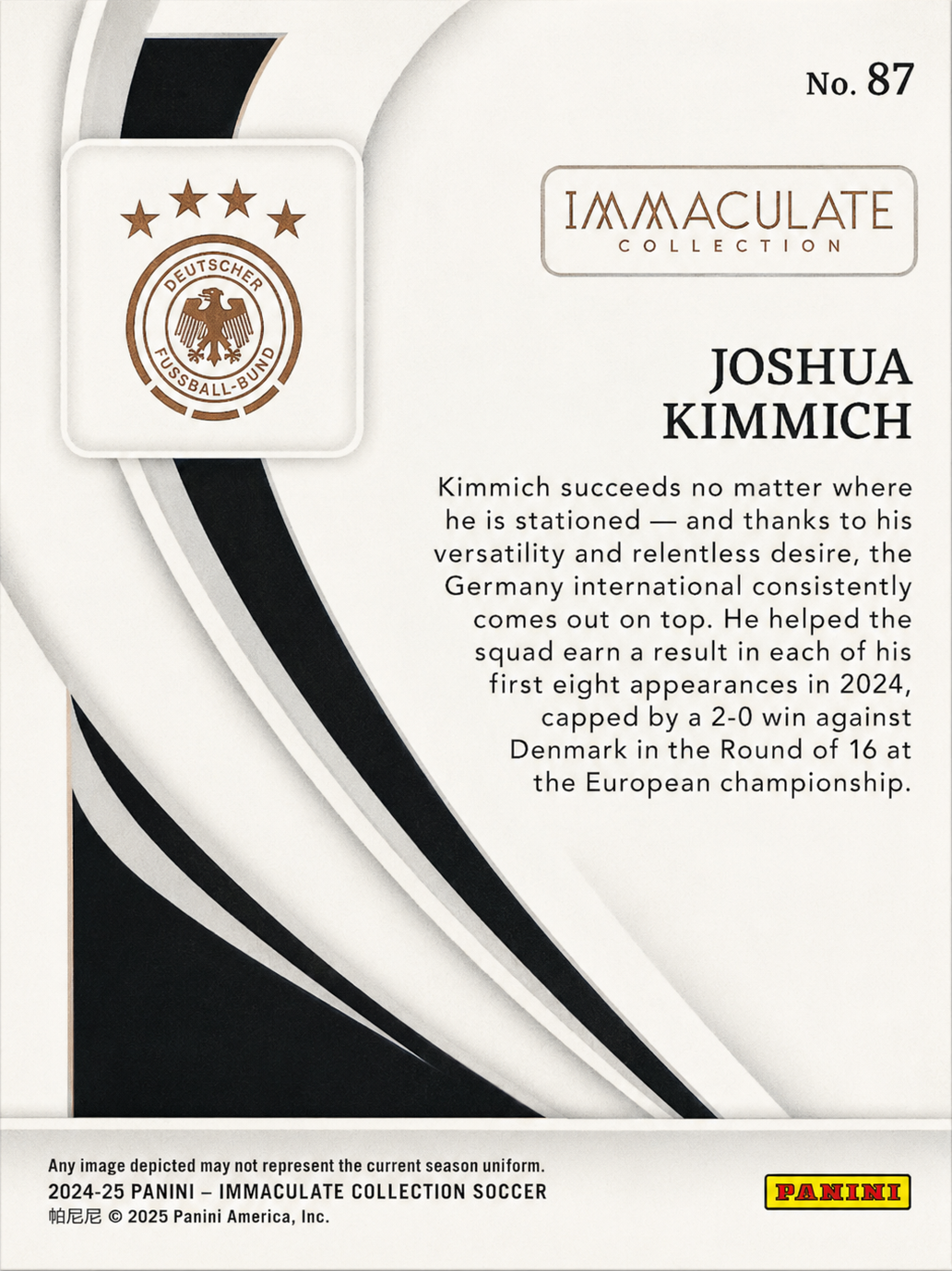 2024 Panini Immaculate Joshua Kimmich /40 #87 Germany