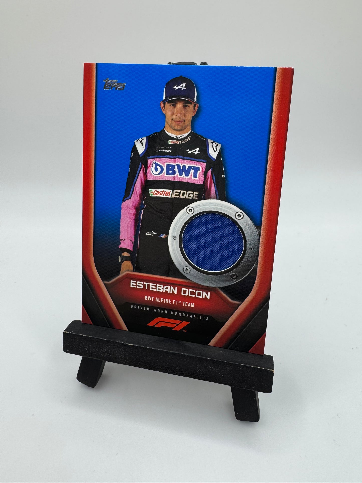 2022 Topps Formula 1 Relic Blue /99 Esteban Ocon #F1RL-EO Alpine