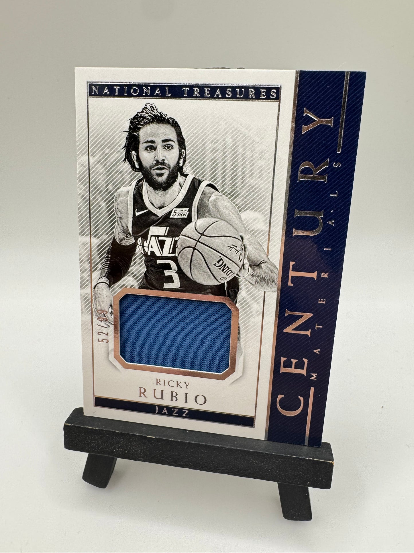 2017 Panini National Treasures Patch /99 Ricky Rubio #CTM-83 Utah Jazz