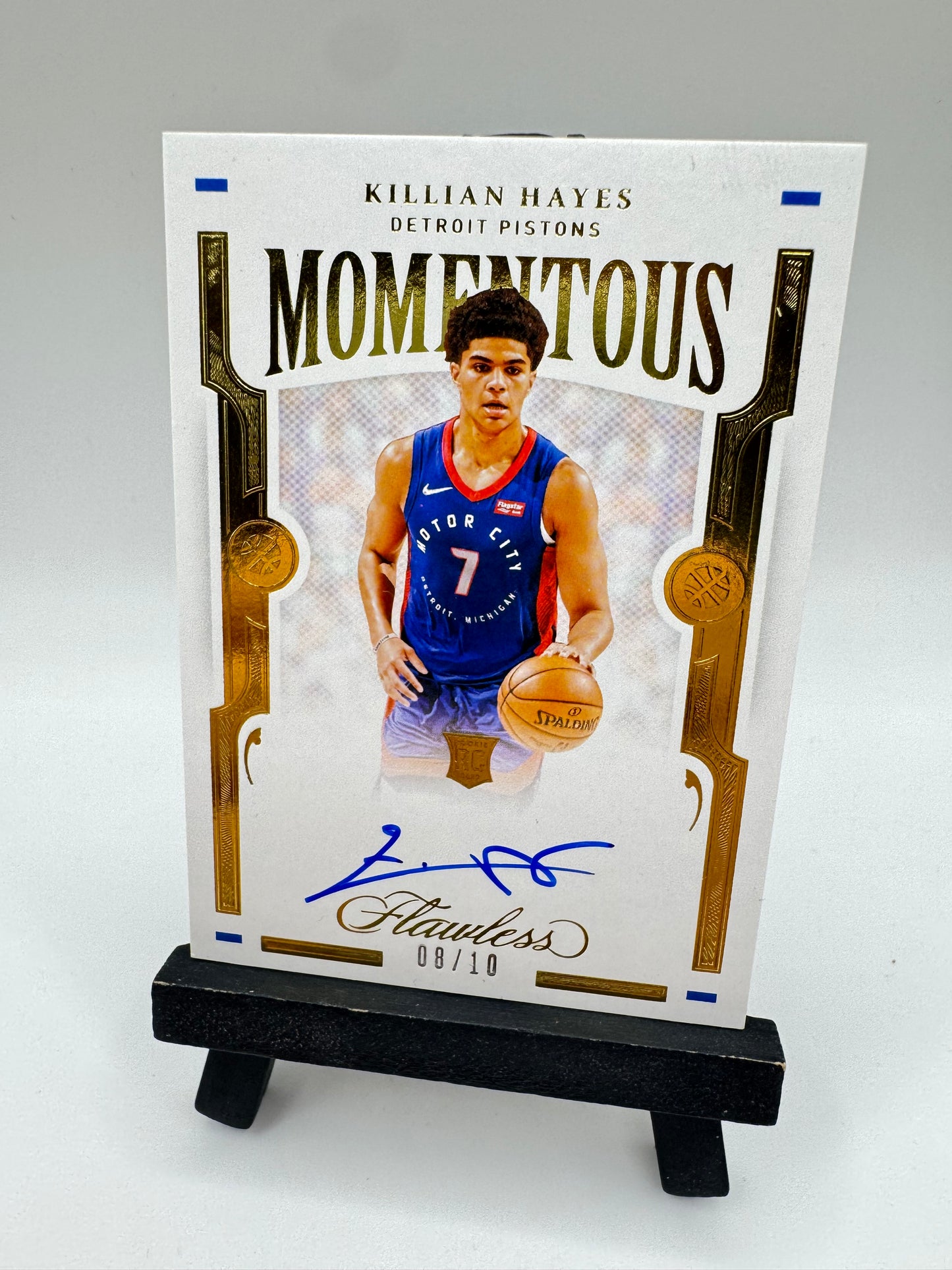 2020 Panini Flawless Autograph /10 Killian Hayes RC #MOM-KHA Detroit Pistons