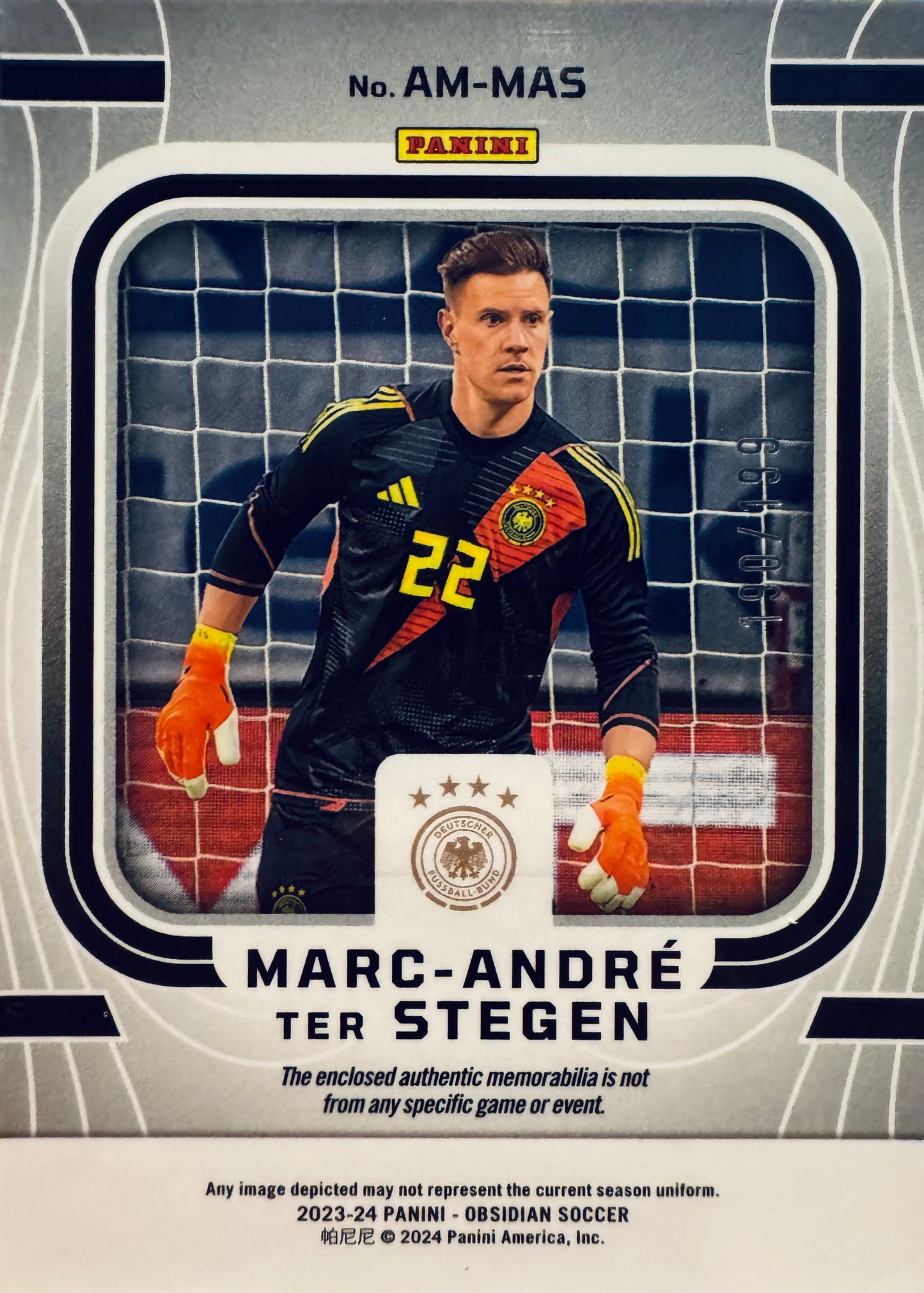 2023 Panini Obsidian Atomic Patch /199 Marc Andre Ter Stegen #AM-MAS Germany