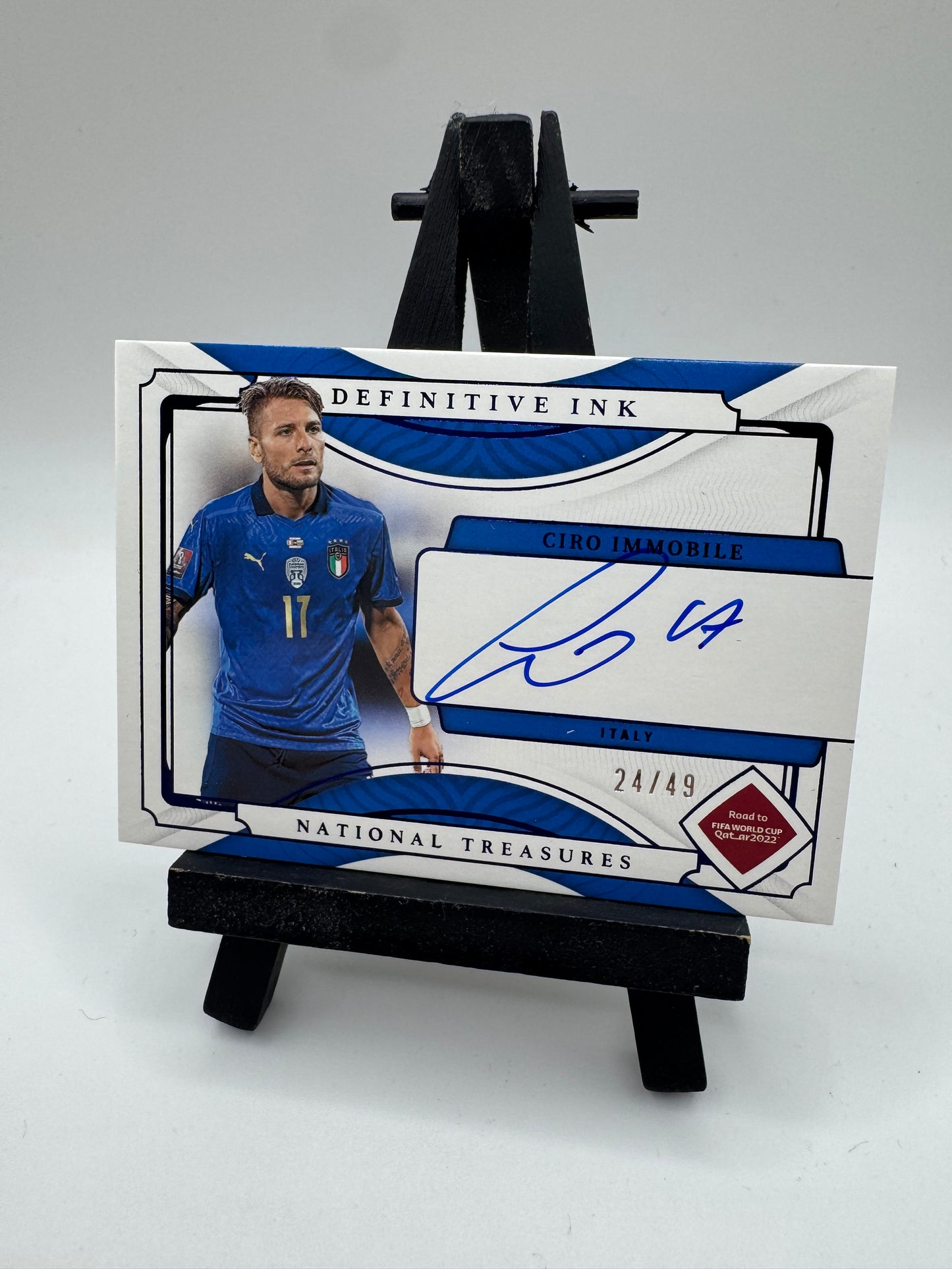 2022 Panini Immaculate World Cup Ciro Immobile Auto /49 #DI-C Italy