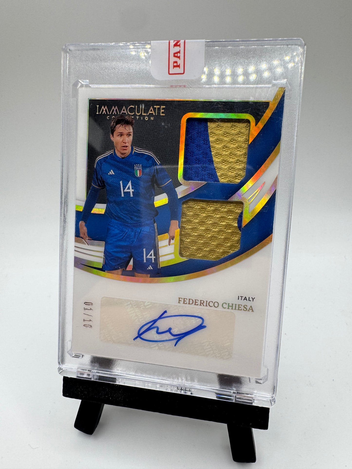 2022 Panini Immaculate Dual Swatch Patch Auto 01 /10 #DA-FC Italy