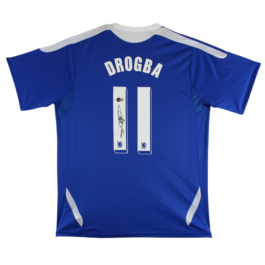 Maillot Chelsea FC signé par Didier Drogba (Beckett)