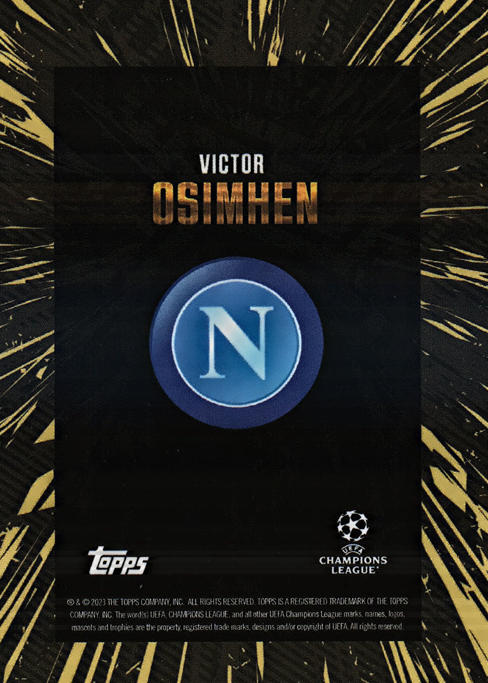 2023 Topps Gold x Whip UCC Elite Victor Osimhen Napoli