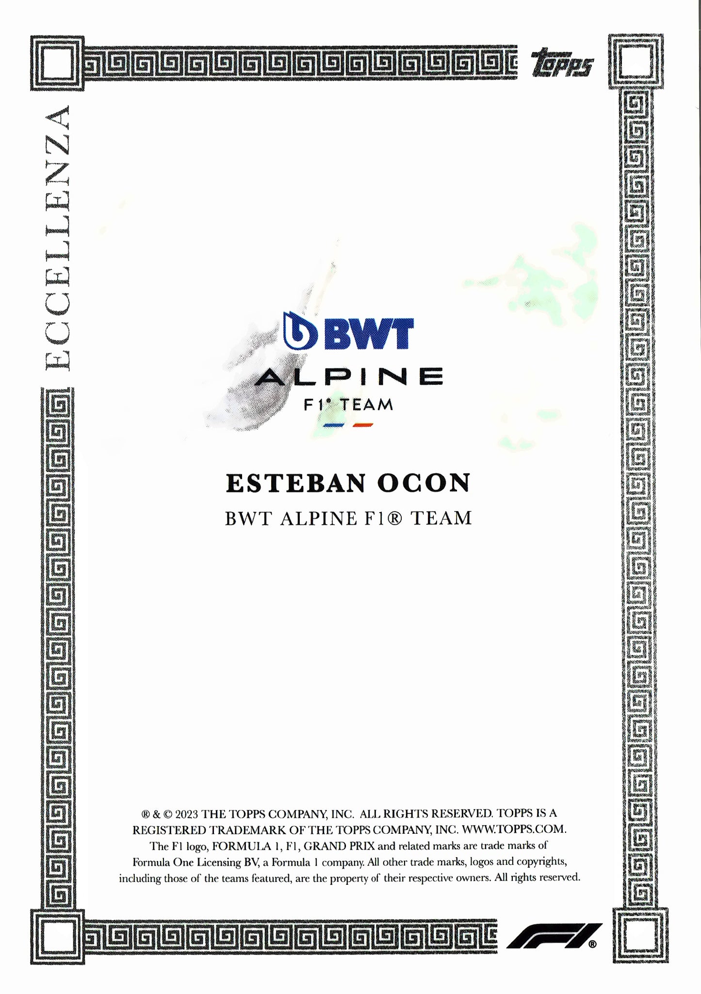 2023 Topps Eccellenza Formula 1 Esteban Ocon Alpine