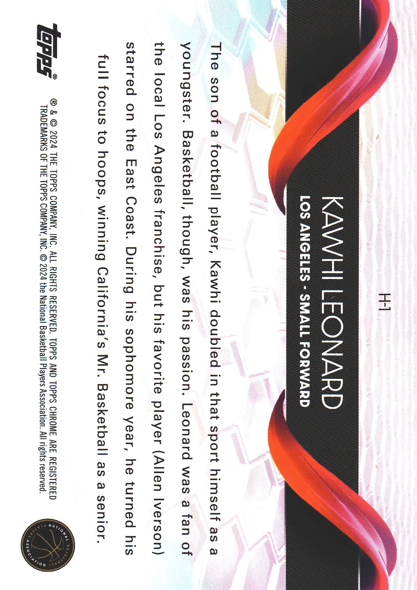 2024 Topps Chrome Case Hit SSP Helix Kawhi Leonard #H-1 Los Angeles Clippers