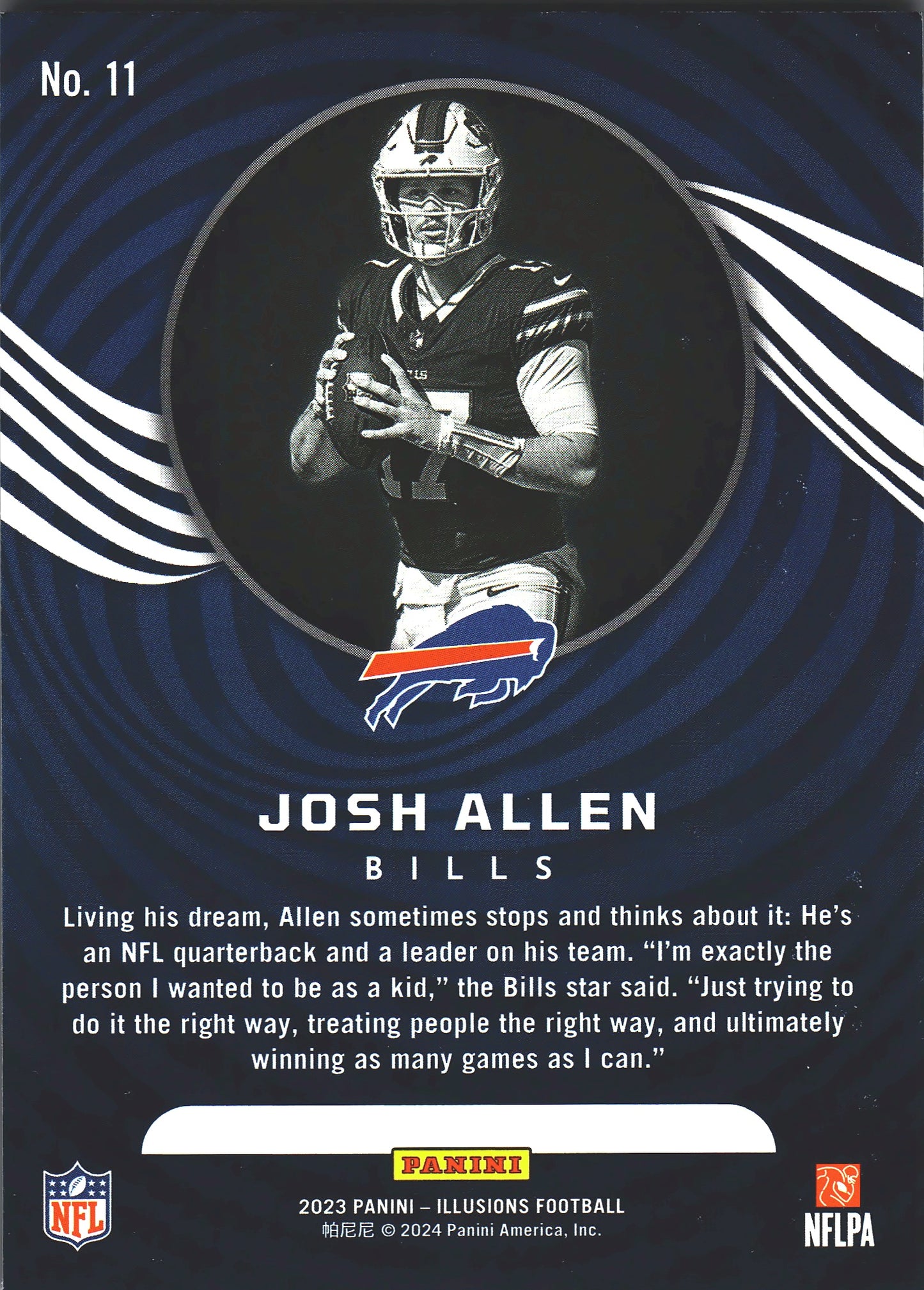2023 Panini Illusions Glitter Stardust SP Josh Allen #11 Buffalo Bills