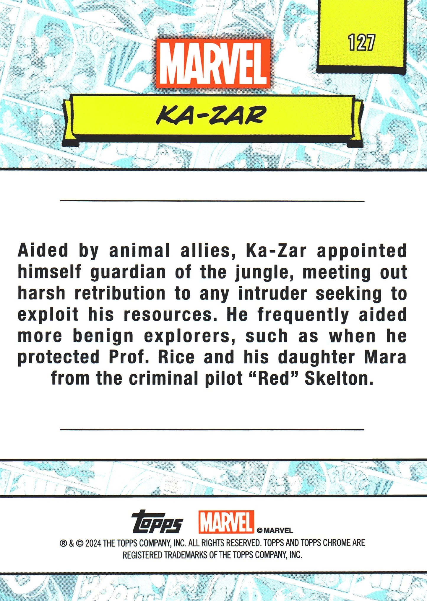 2024 Topps Chrome Marvel Ka-Zar #127