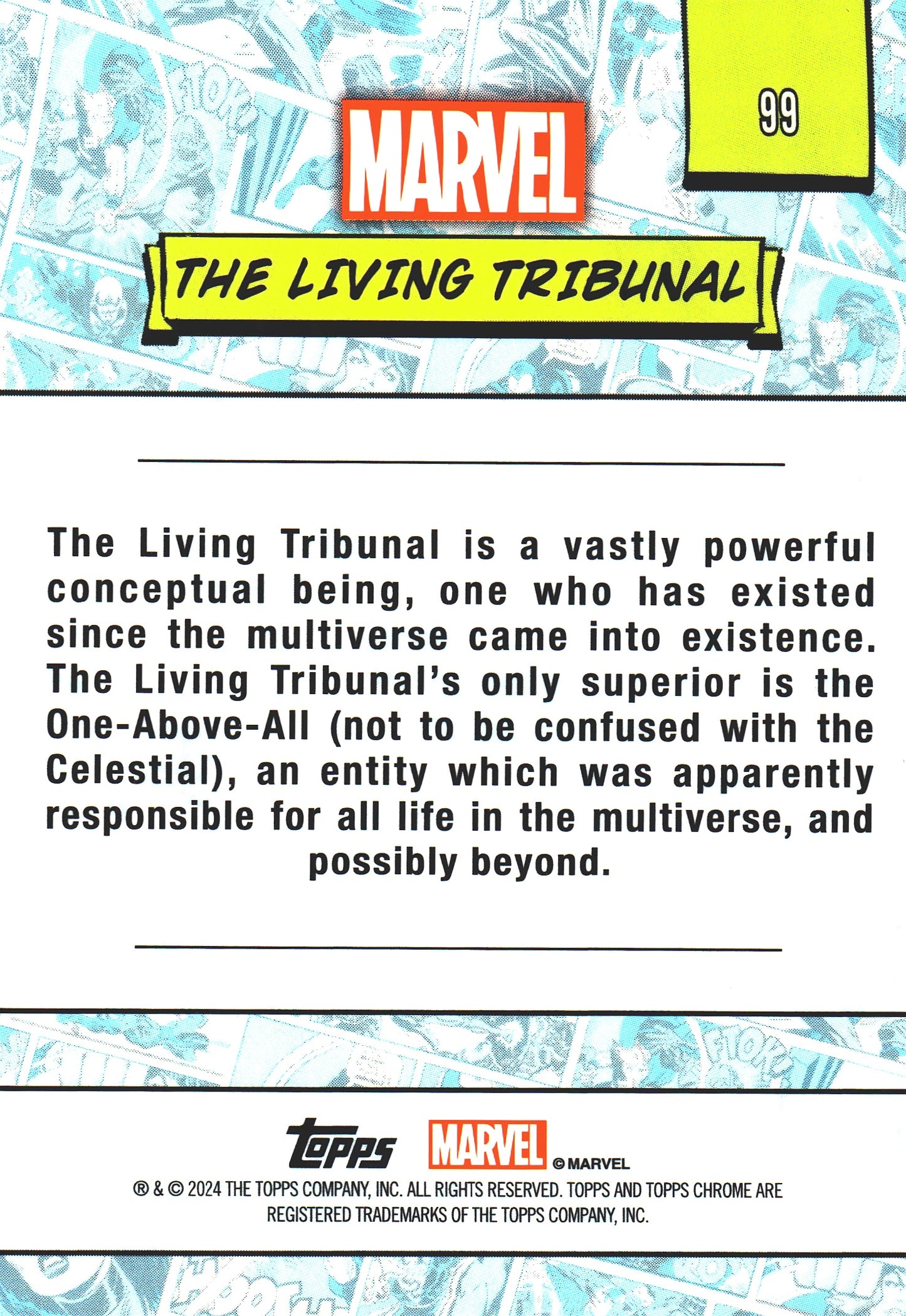 2024 Topps Chrome Marvel The Living Tribunal #99