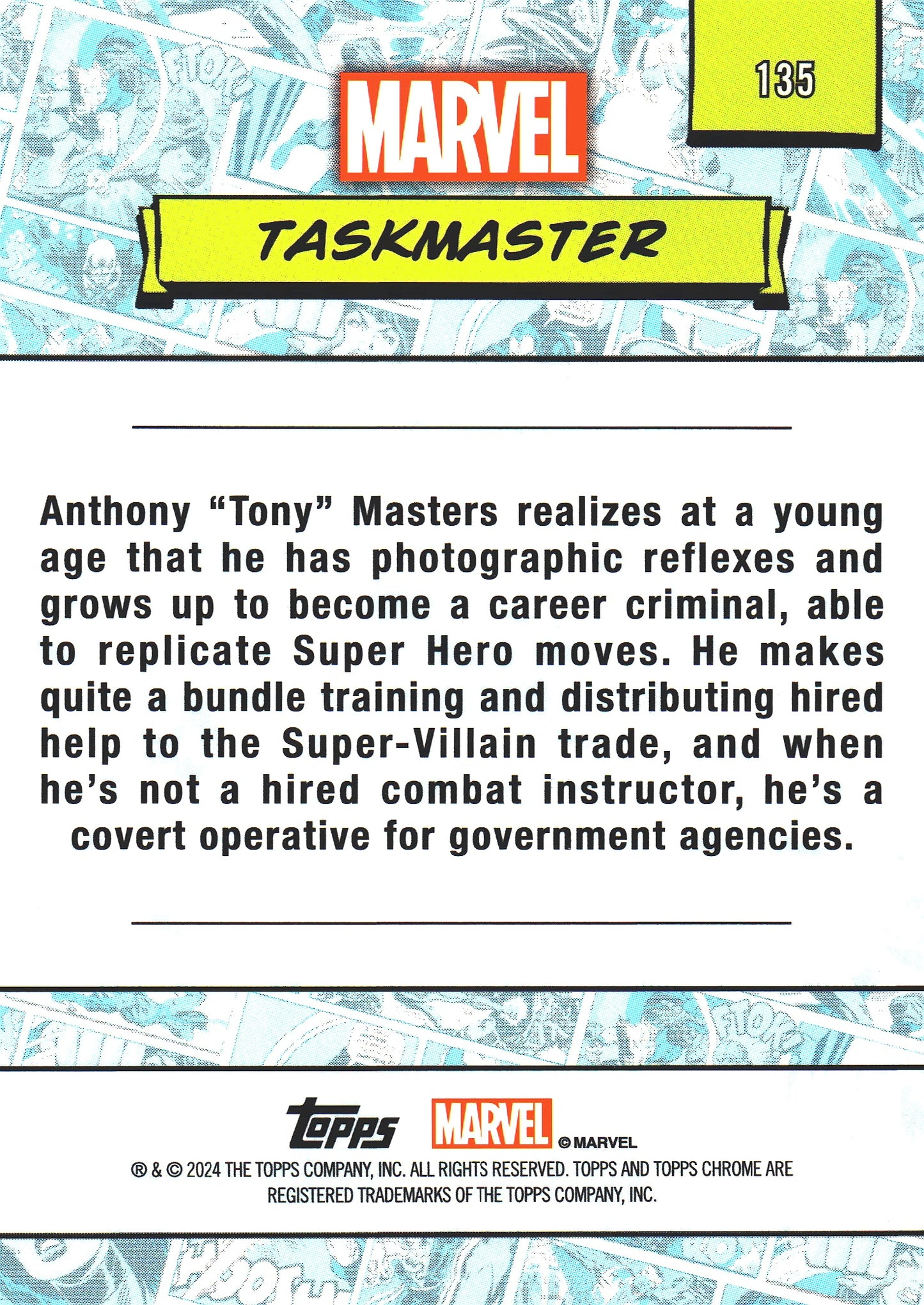 2024 Topps Chrome Marvel Taskmaster #135