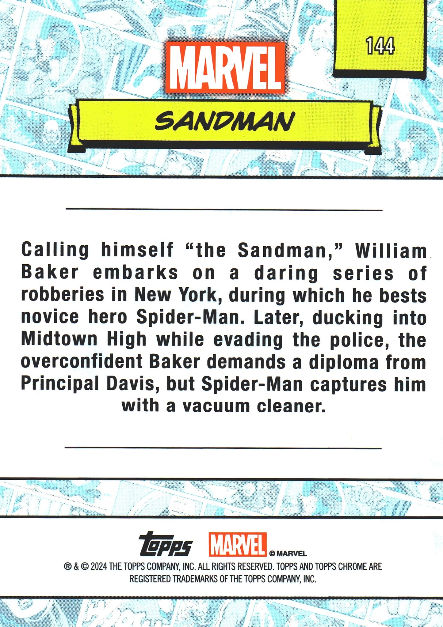 2024 Topps Chrome Marvel Sandman #144