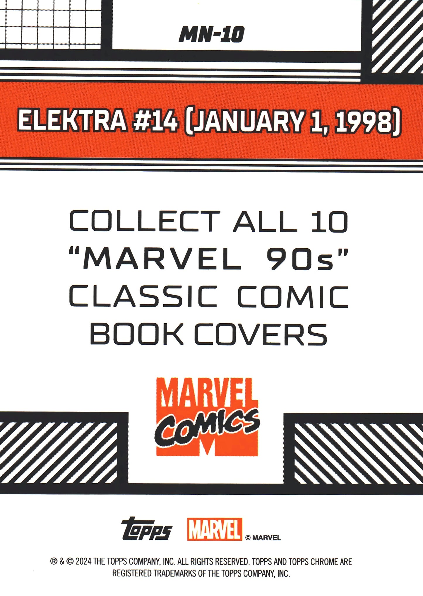 2024 Topps Chrome Marvel 90s Elektra #14 #MN-10