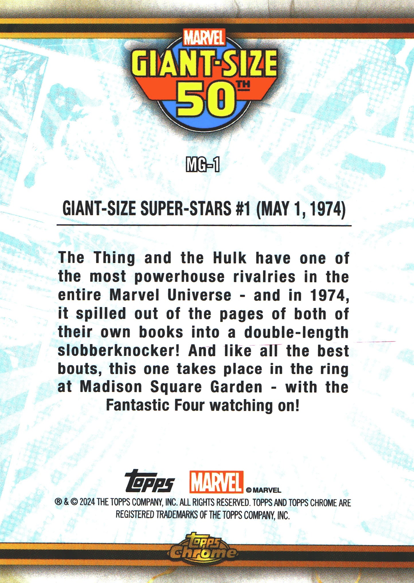 2024 Topps Chrome Marvel Giant Size Super-Stars #1 #MG-1 (standard size)