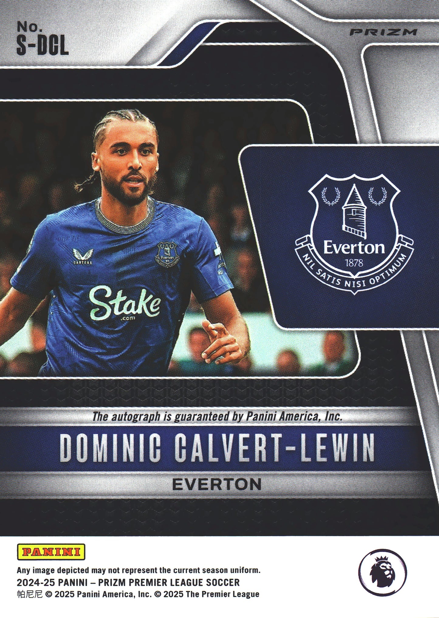 2024 Panini Prizm Premier League Autograph Scope Dominic Calvert-Lewin #S-DCL Everton