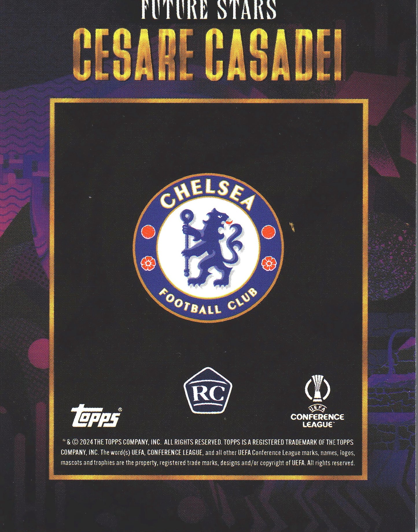 2024 Topps Gold x Walkertkl Futures Stars Cesare Casadei RC Chelsea