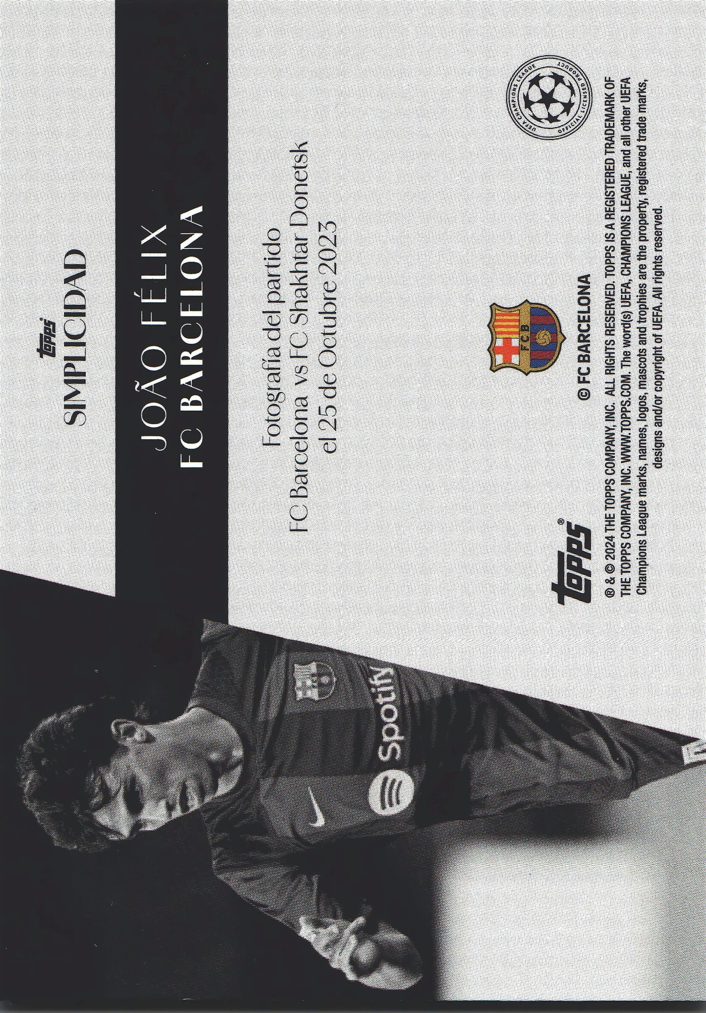 2023 Topps Simplicidad UCC Joao Felix FC Barcelona