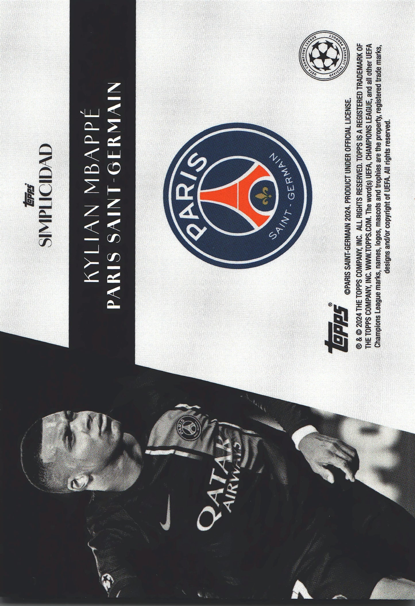 2023 Topps Simplicidad UCC Kylian Mbappe Paris Saint-Germain