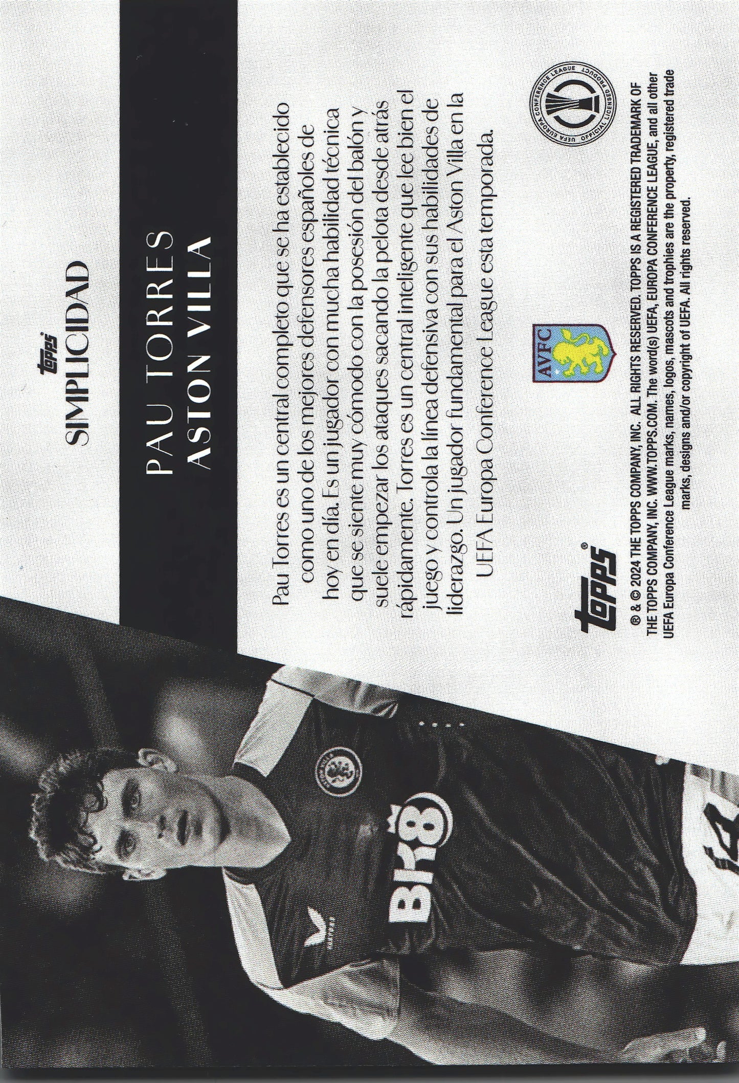 2023 Topps Simplicidad UCC Pau Torres Villarreal