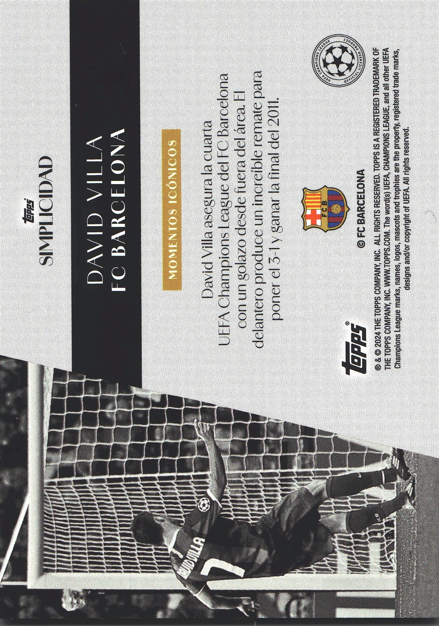 2023 Topps Simplicidad UCC David Villa FC Barcelona