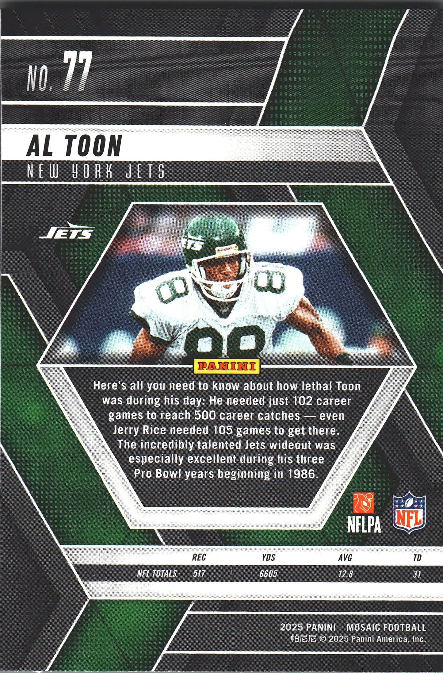 2025 Panini Mosaic Al Toon #77 New York Jets