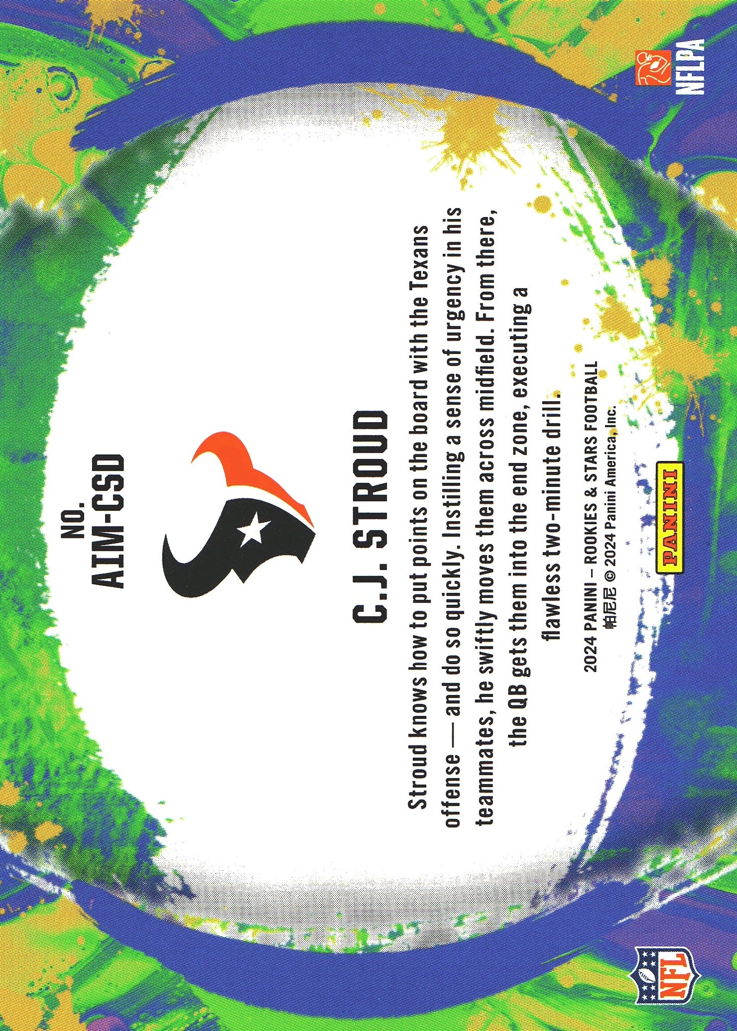 2024 Panini Rookie & Stars Artistry in Motion C.J. Stroud #AIM-CSD Houston Texans