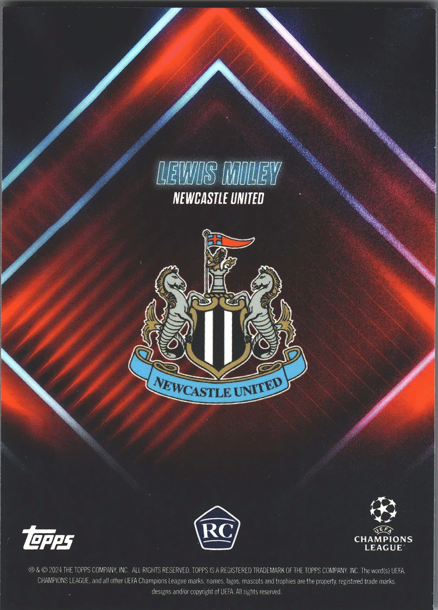 2023 Topps Showtime Lewis Miley RC Newcastle