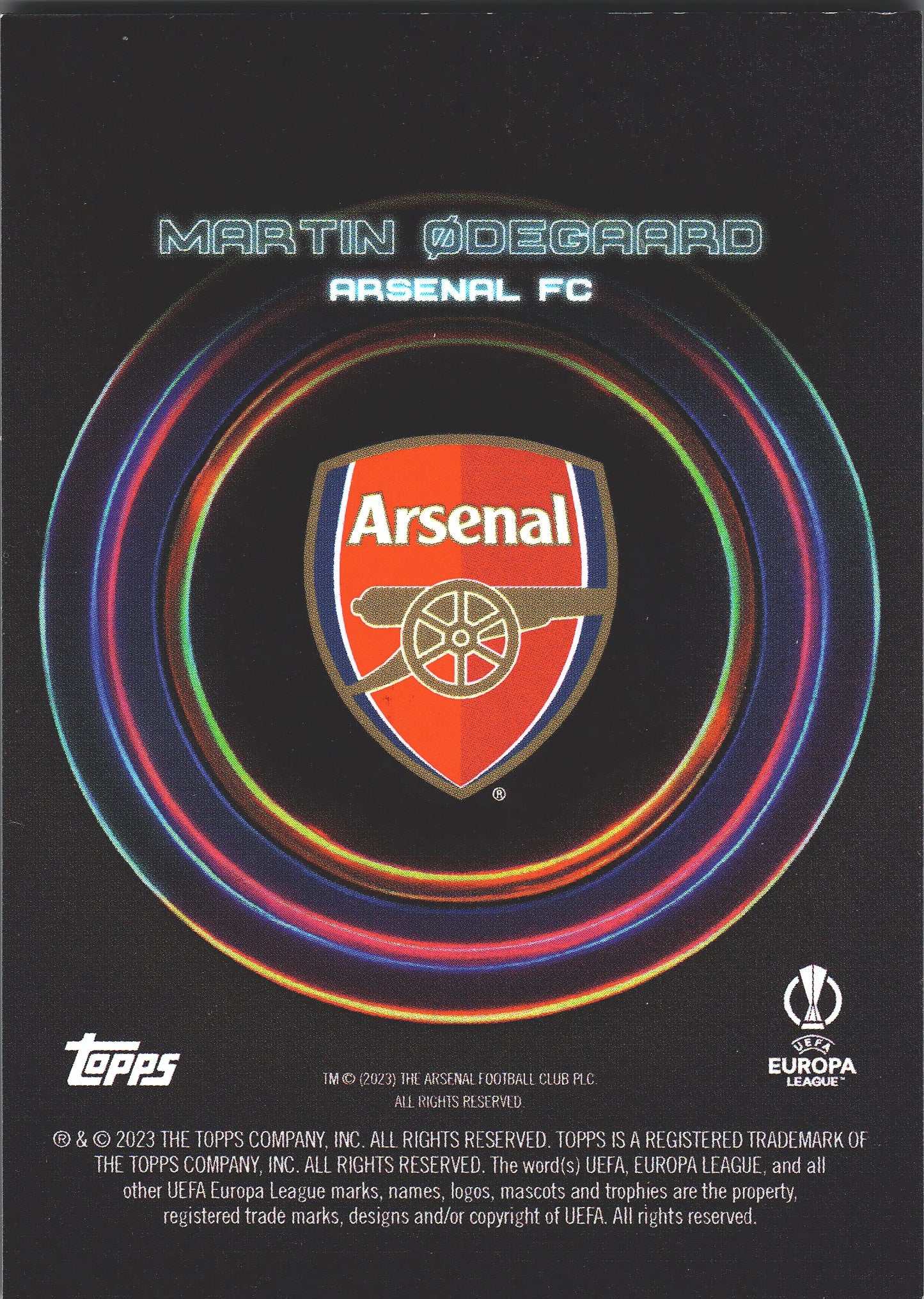 2022 Topps Showtime Martin Odegaard Arsenal FC