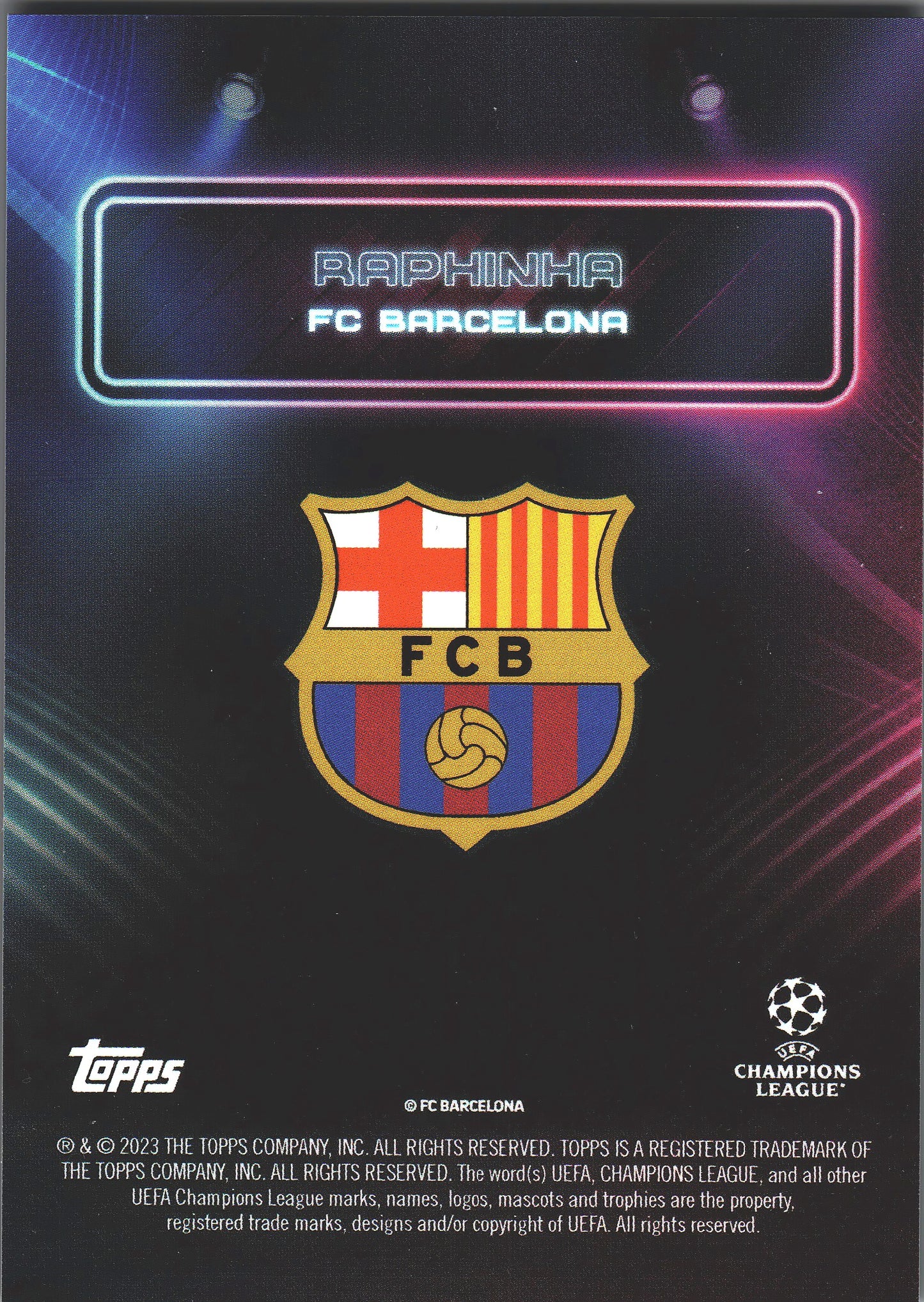 2022 Topps Showtime Raphinha FC Barcelone