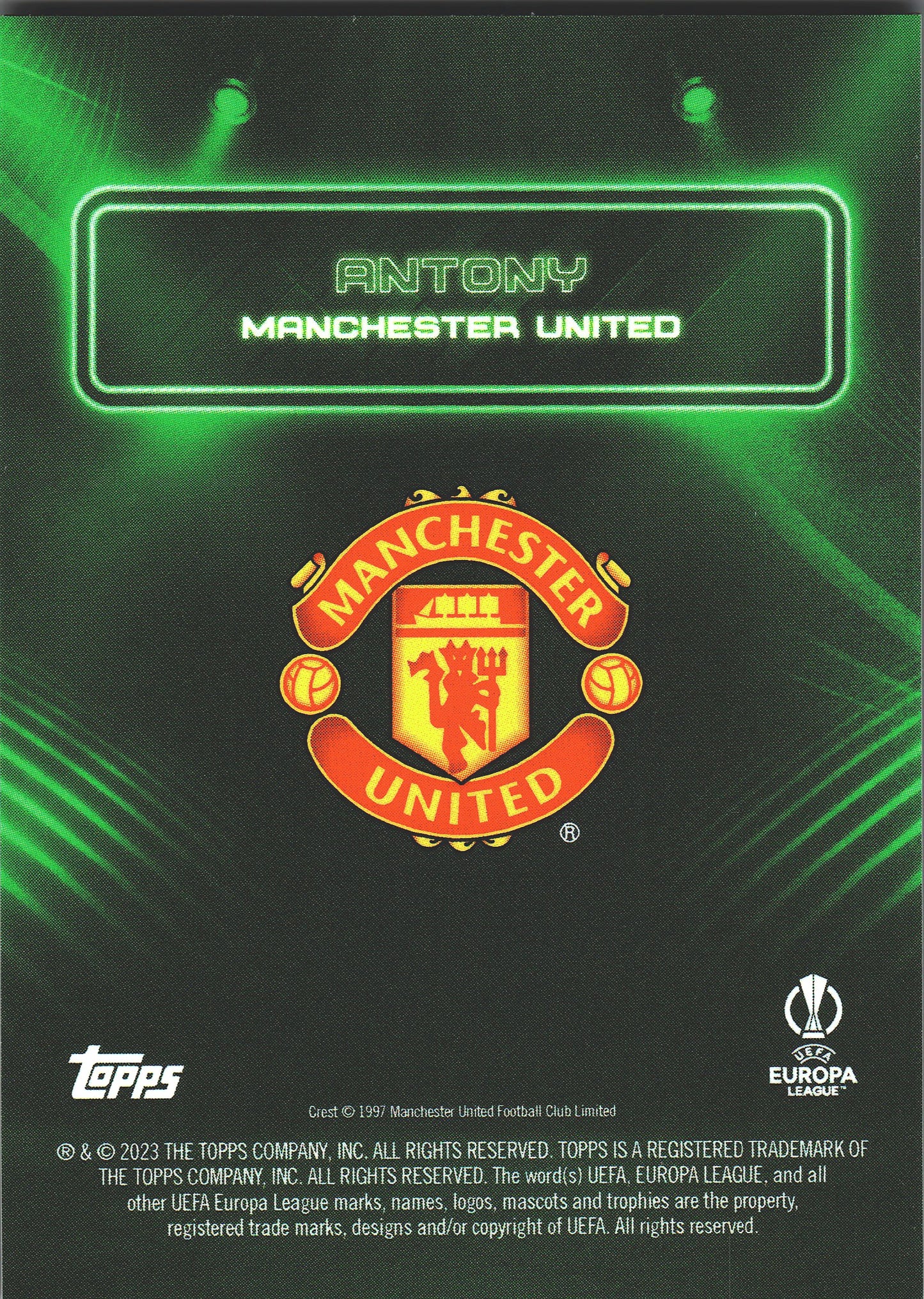 2022 Topps Showtime Antony Green /99 Manchester United