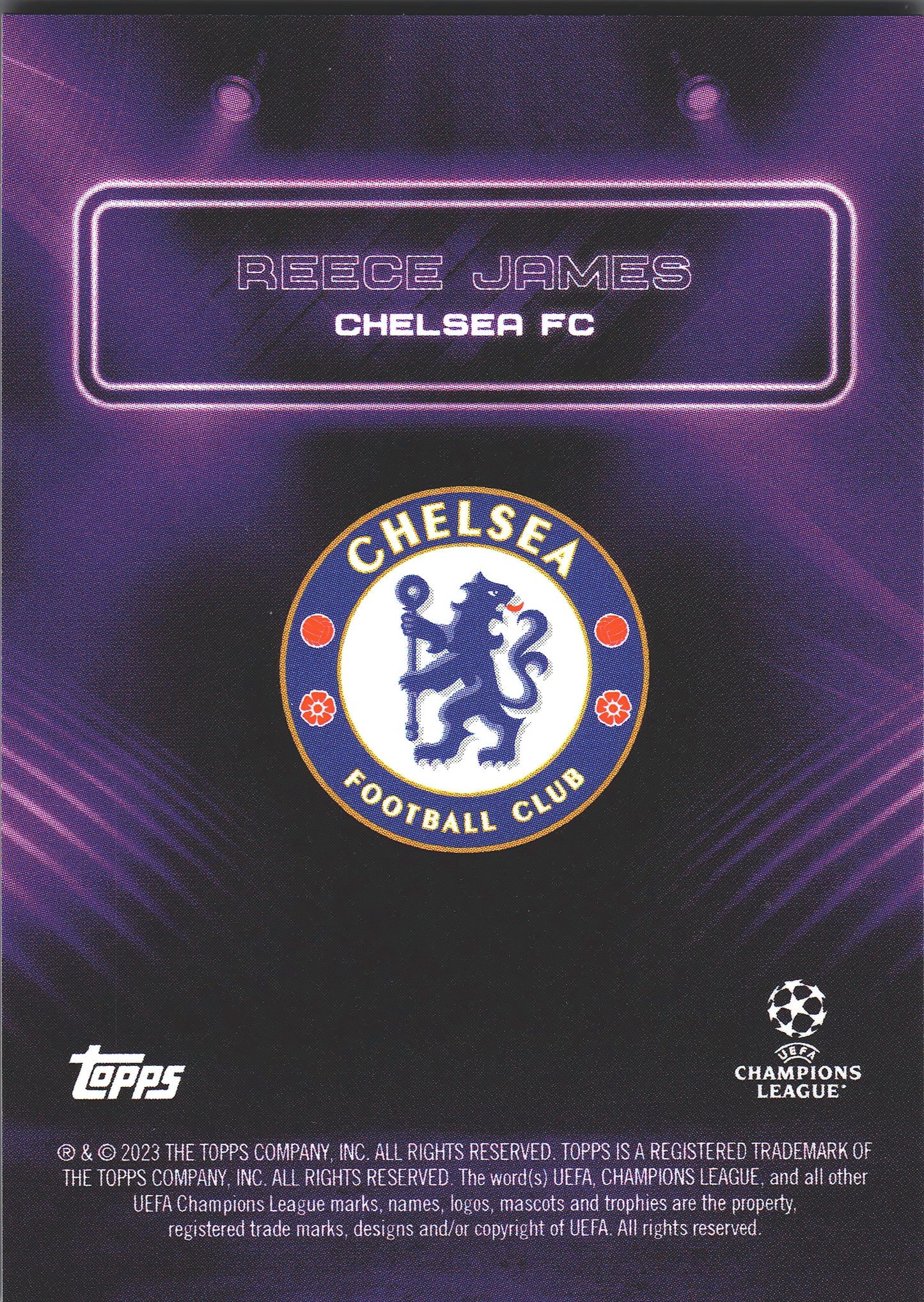 2022 Topps Showtime Reece James Purple /25 Chelsea