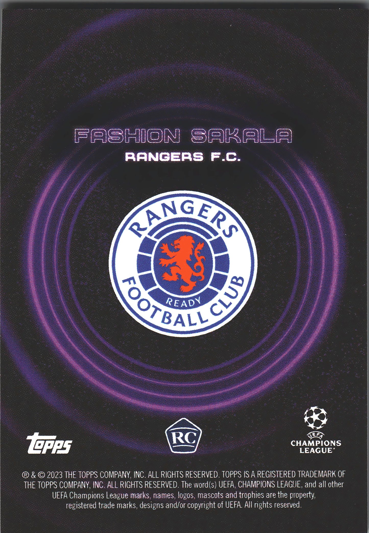 2022 Topps Showtime Fashion Sakala Autograph RC Purple /25 Rangers