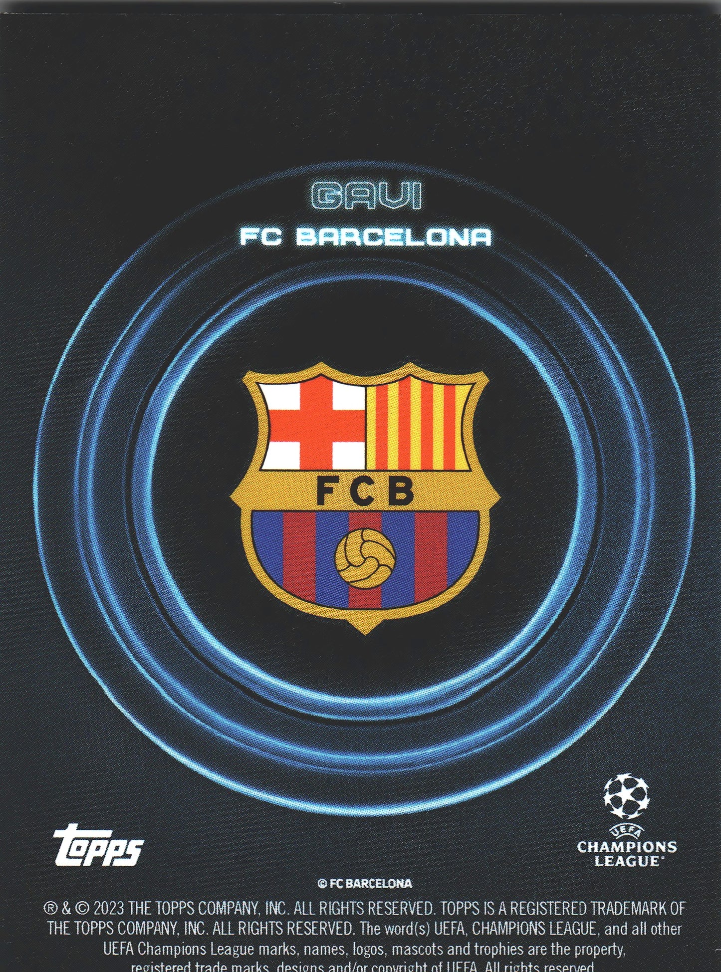 2022 Topps Showtime Gavi Blue /49 FC Barcelone