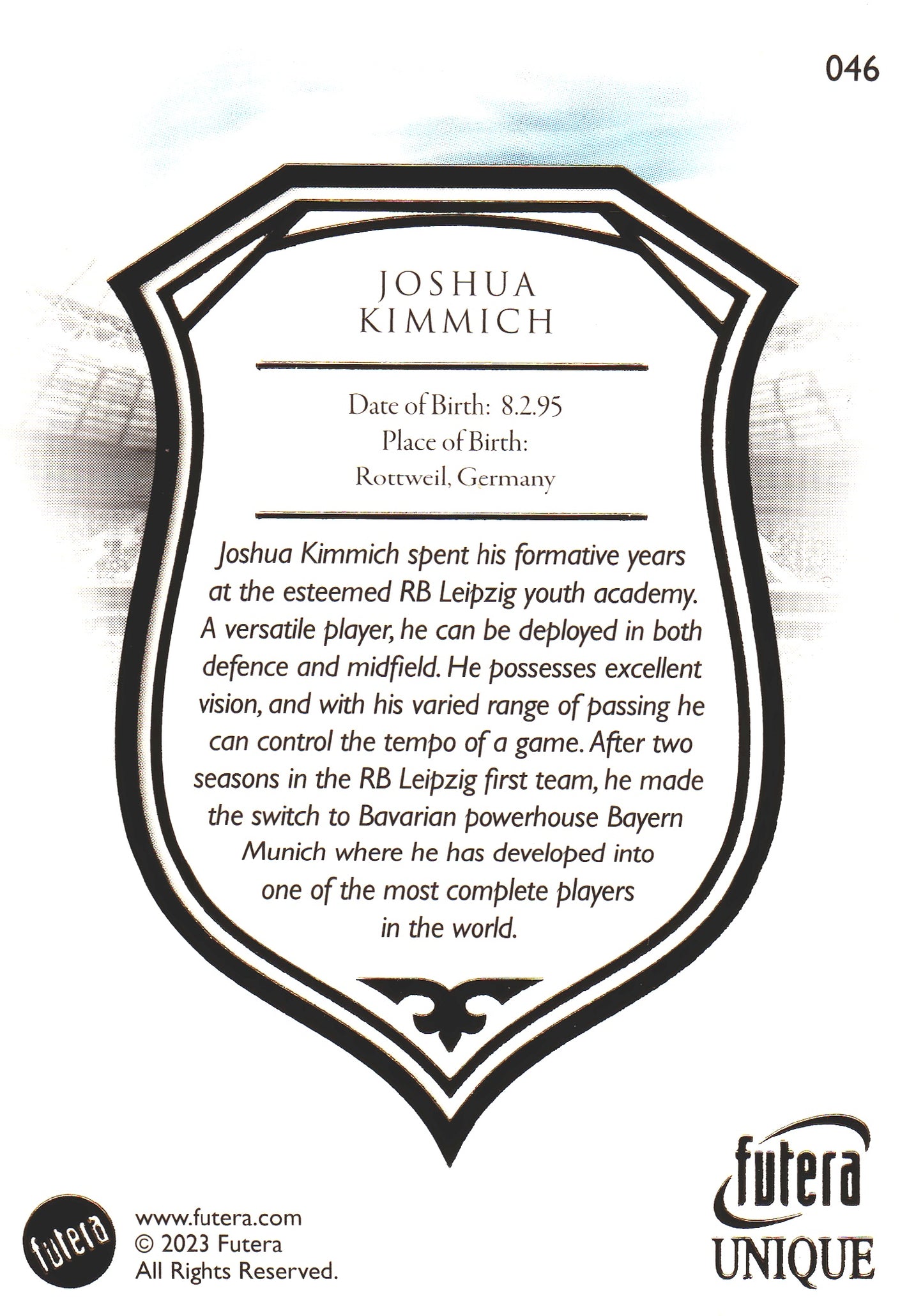 2023 Futera Unique Joshua Kimmich #36 Allemagne