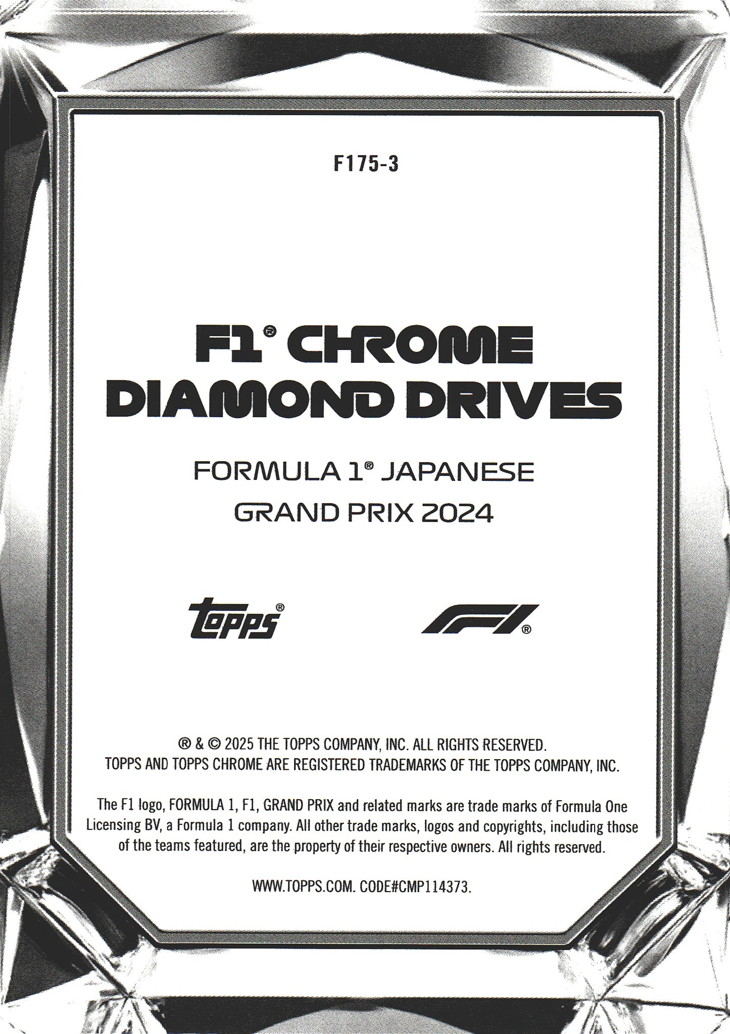 2025 Topps Chrome Formula 1 Diamond Drives Formula 1 Japanese Grand Prix 2024 #F175-3