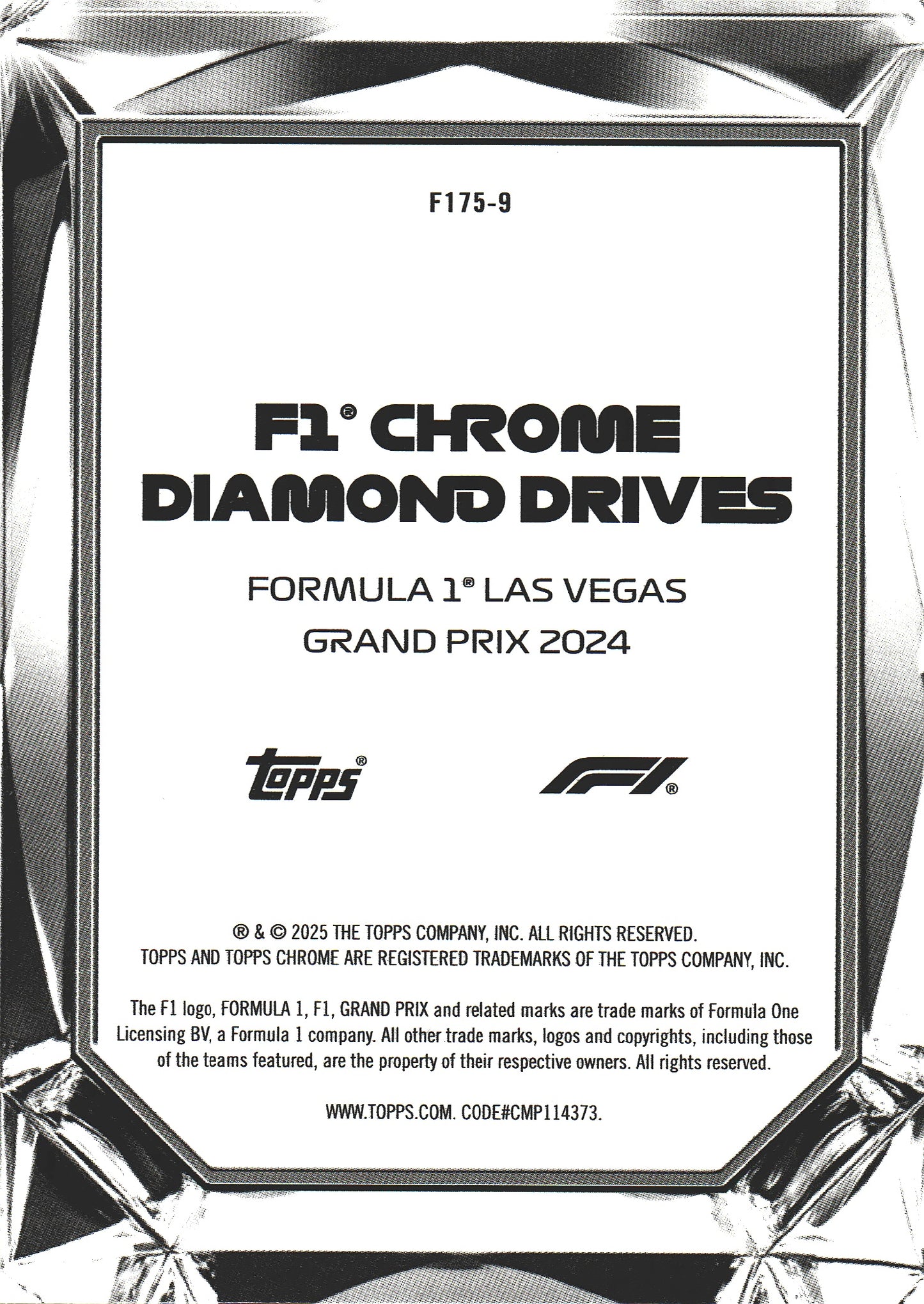2025 Topps Chrome Formula 1 Diamond Drives Formula 1 Las Vegas Grand Prix 2024 #F175-9
