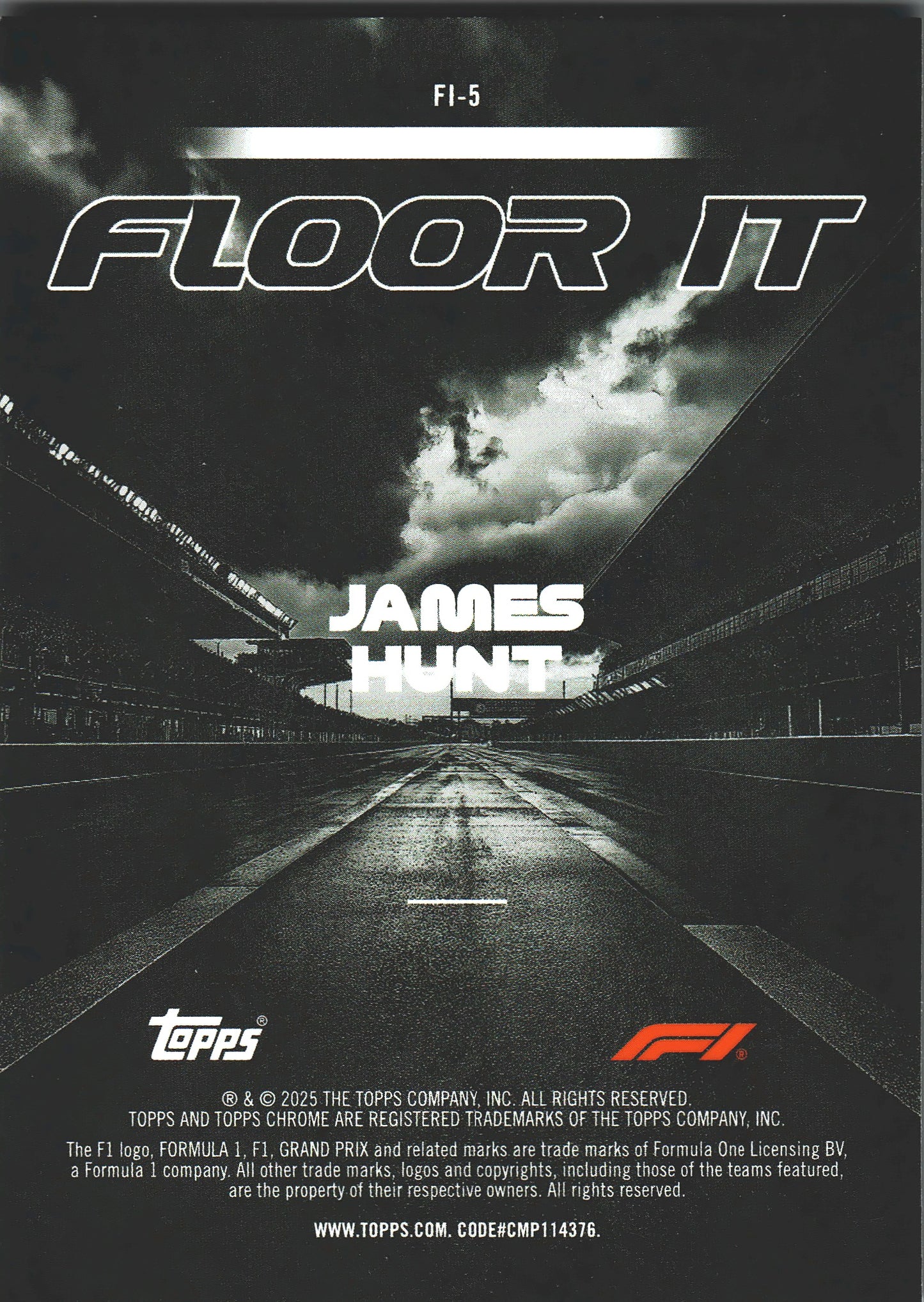 2025 Topps Chrome Formula 1 Floor It James Hunt #FI-5 McLaren