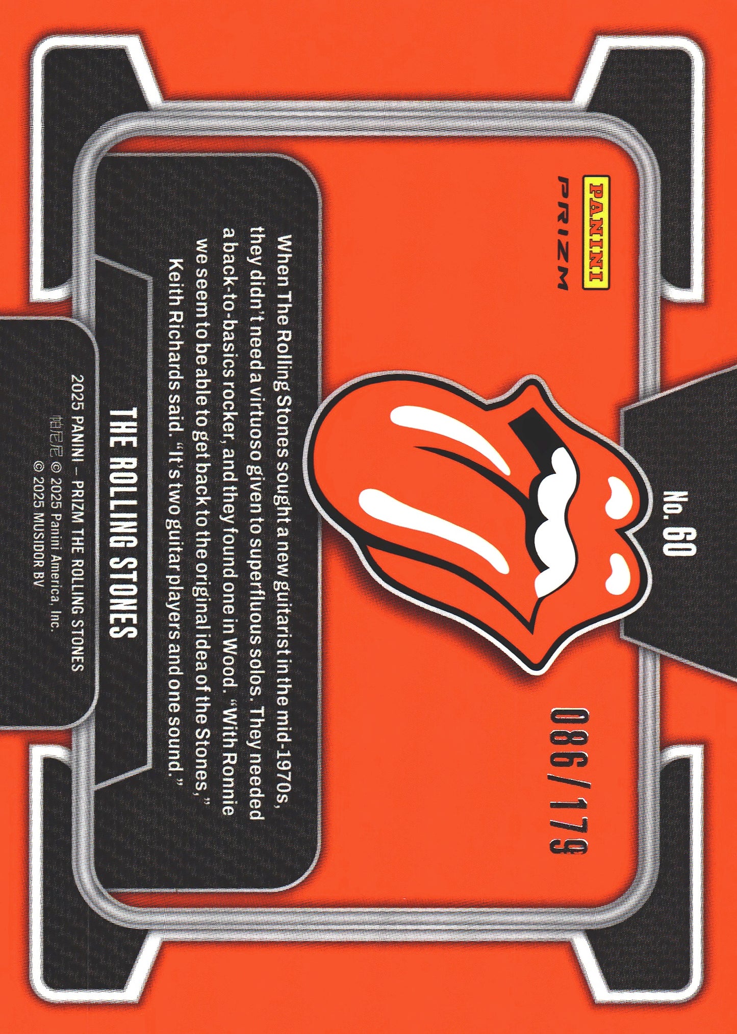 2025 Panini Prizm The Rolling Stones Red and black checker /179 #60