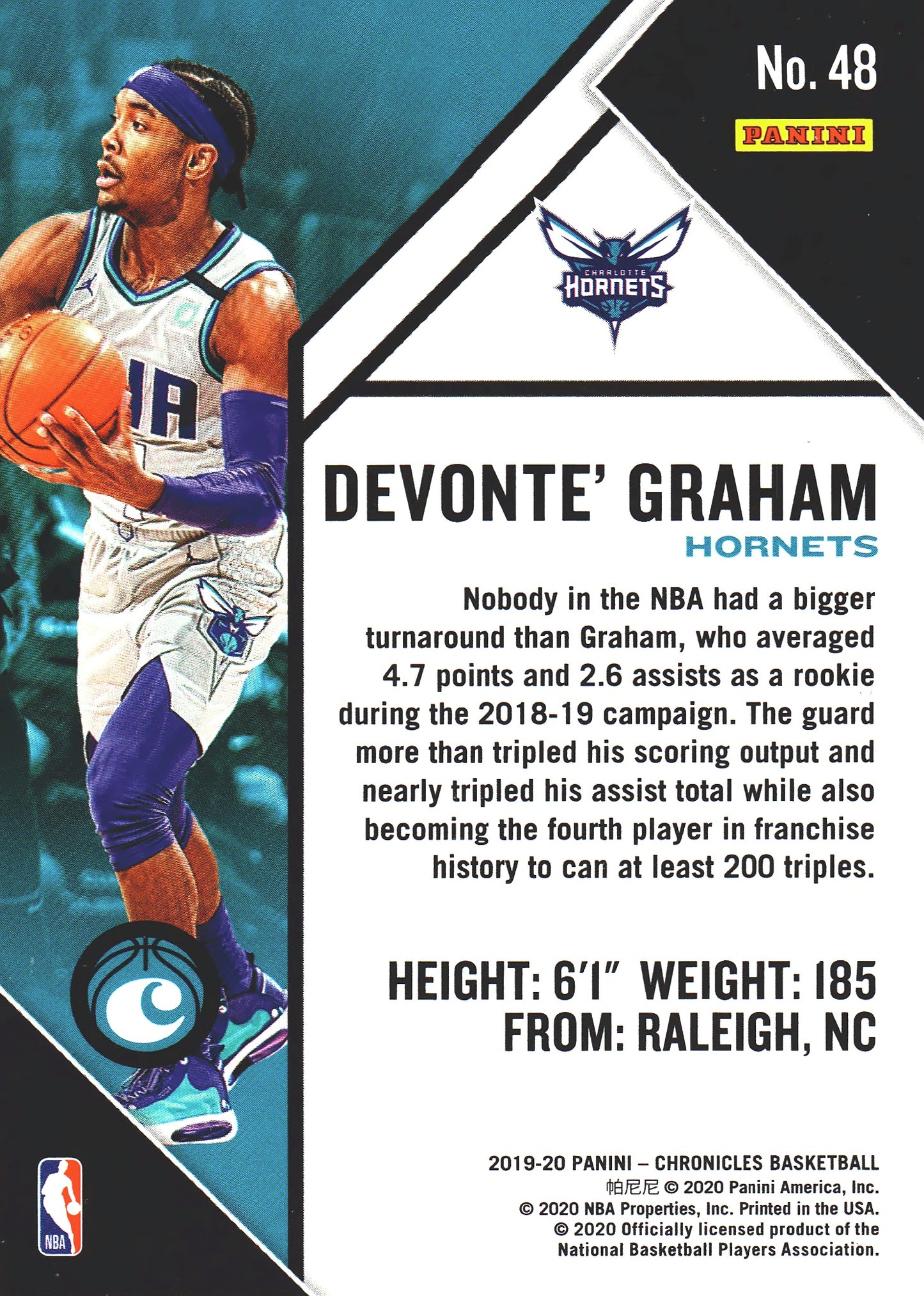 2019 Panini Chronicles Devonte Graham #38 Hornets