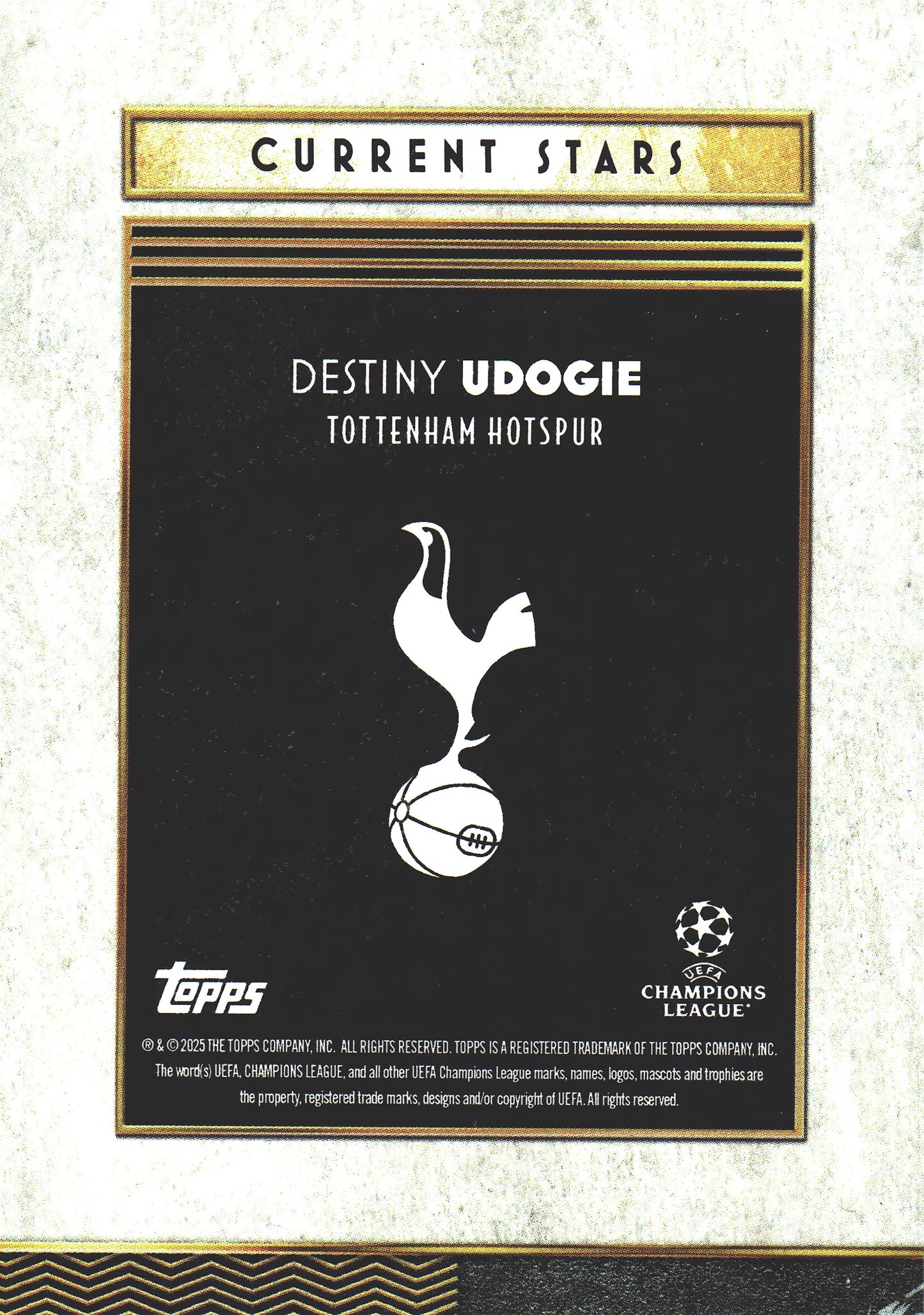 2025 Topps Deco UCC Current Stars Destiny Udogie Spurs