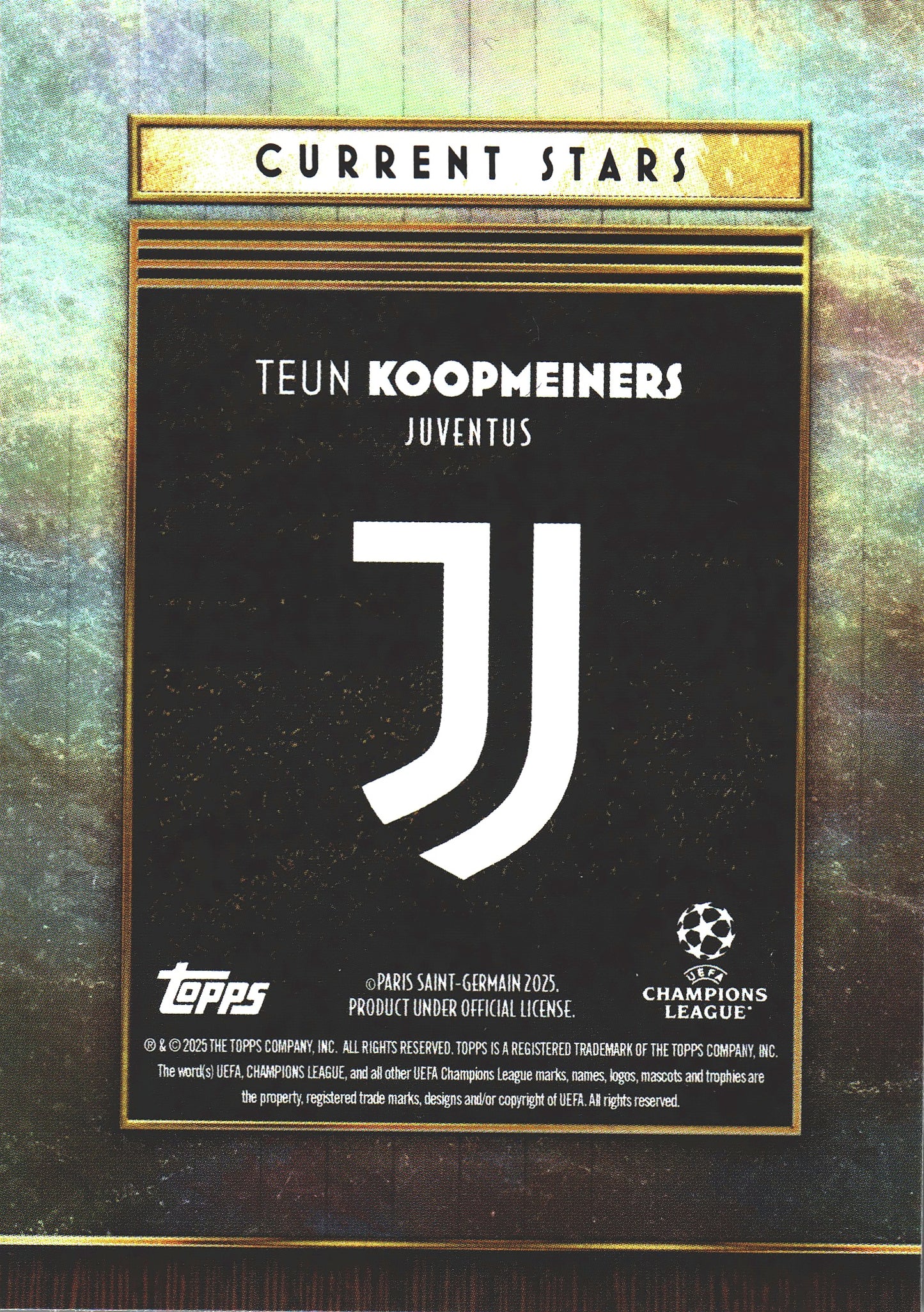 2025 Topps Deco UCC Current Stars Teun Koopmeiners Juventus