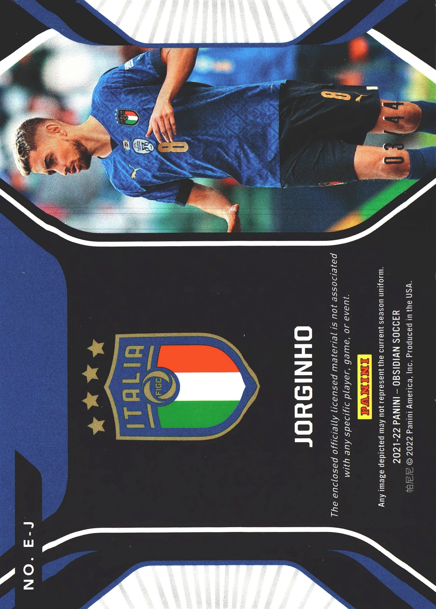 2021 Panini Obsidian Eruption Jorginho /44 #E-J Italy