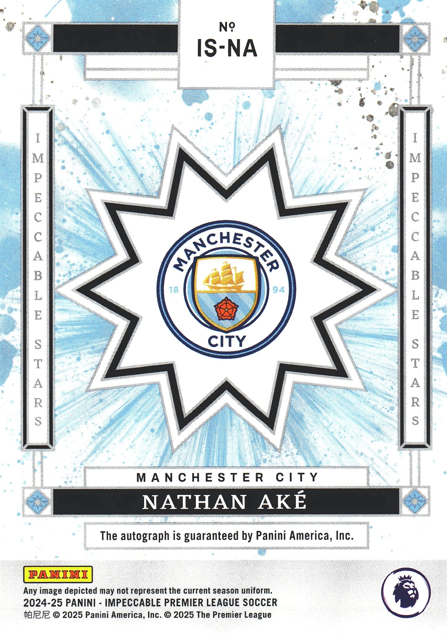 2024 Panini Impeccable Nathan Ake Auto /49 #IS-NA Manchester City