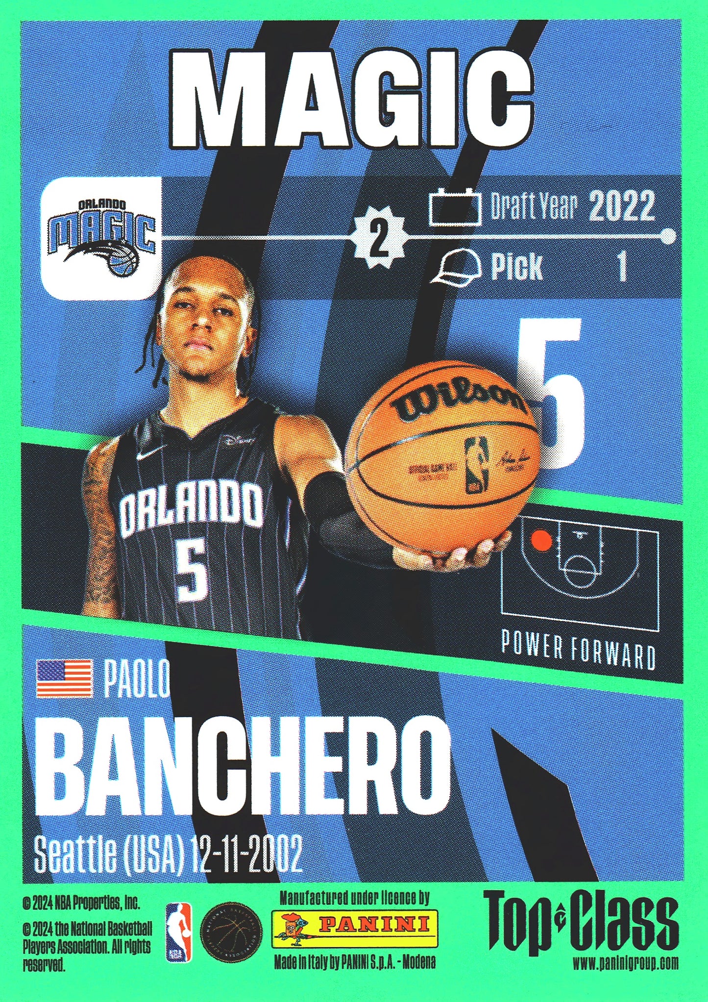 2023 Panini Top Class NBA Paolo Banchero #51 Orlando Magic