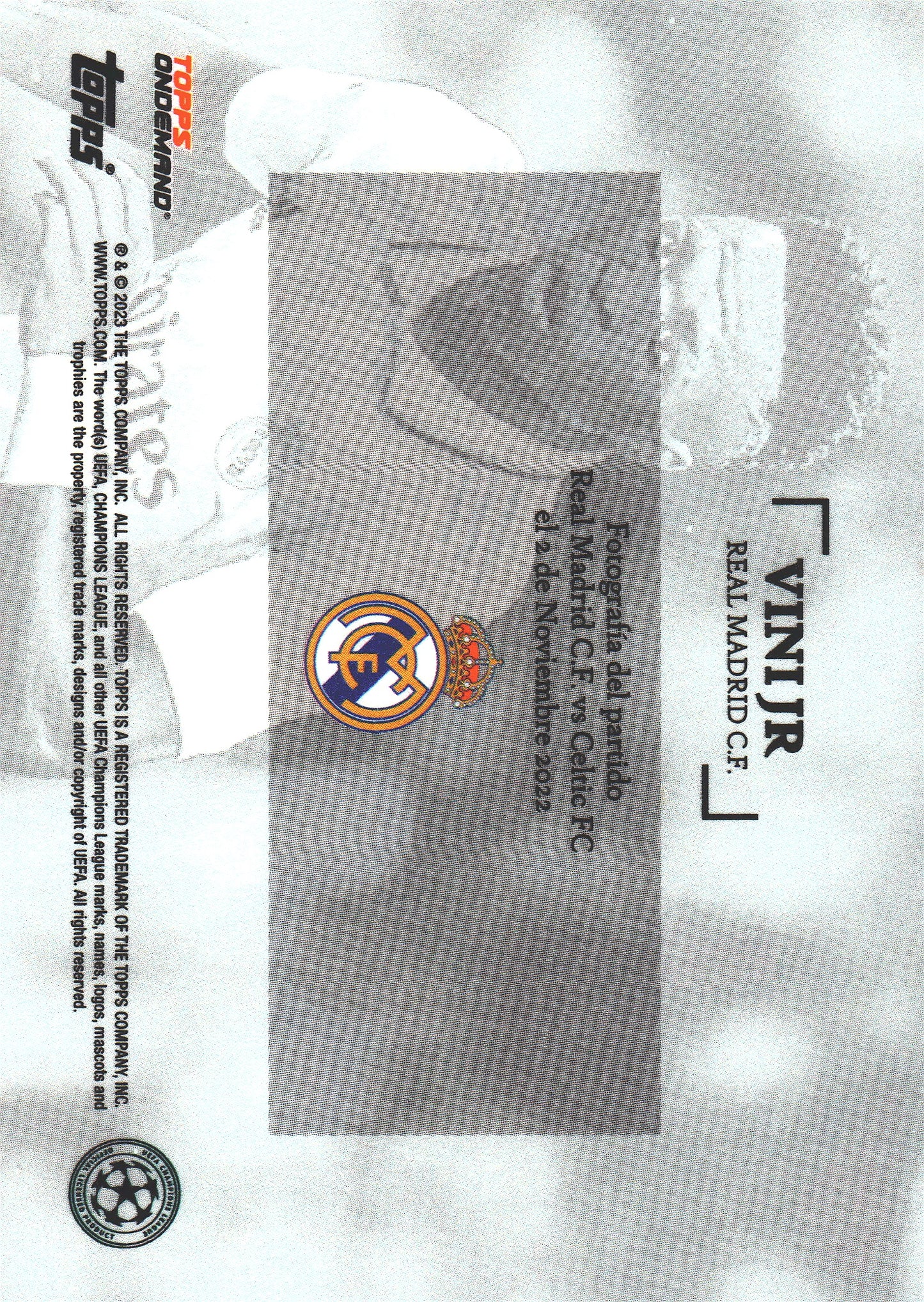 2022 Topps Simplicidad Green /99 Vinicius Jr Real Madrid