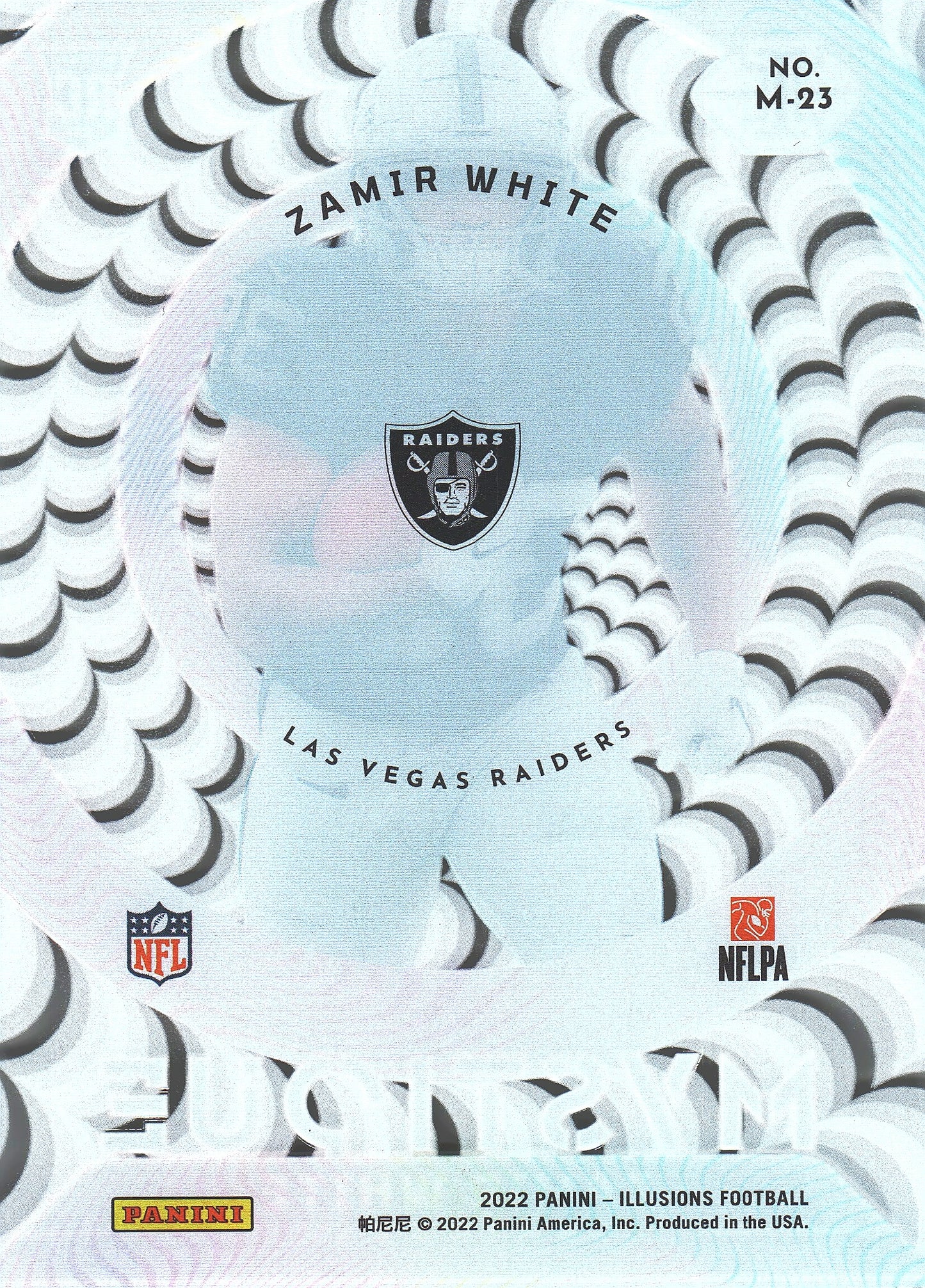 2022 Panini Illusions Mystique Zamir White RC #M-23 Las Vegas Raiders